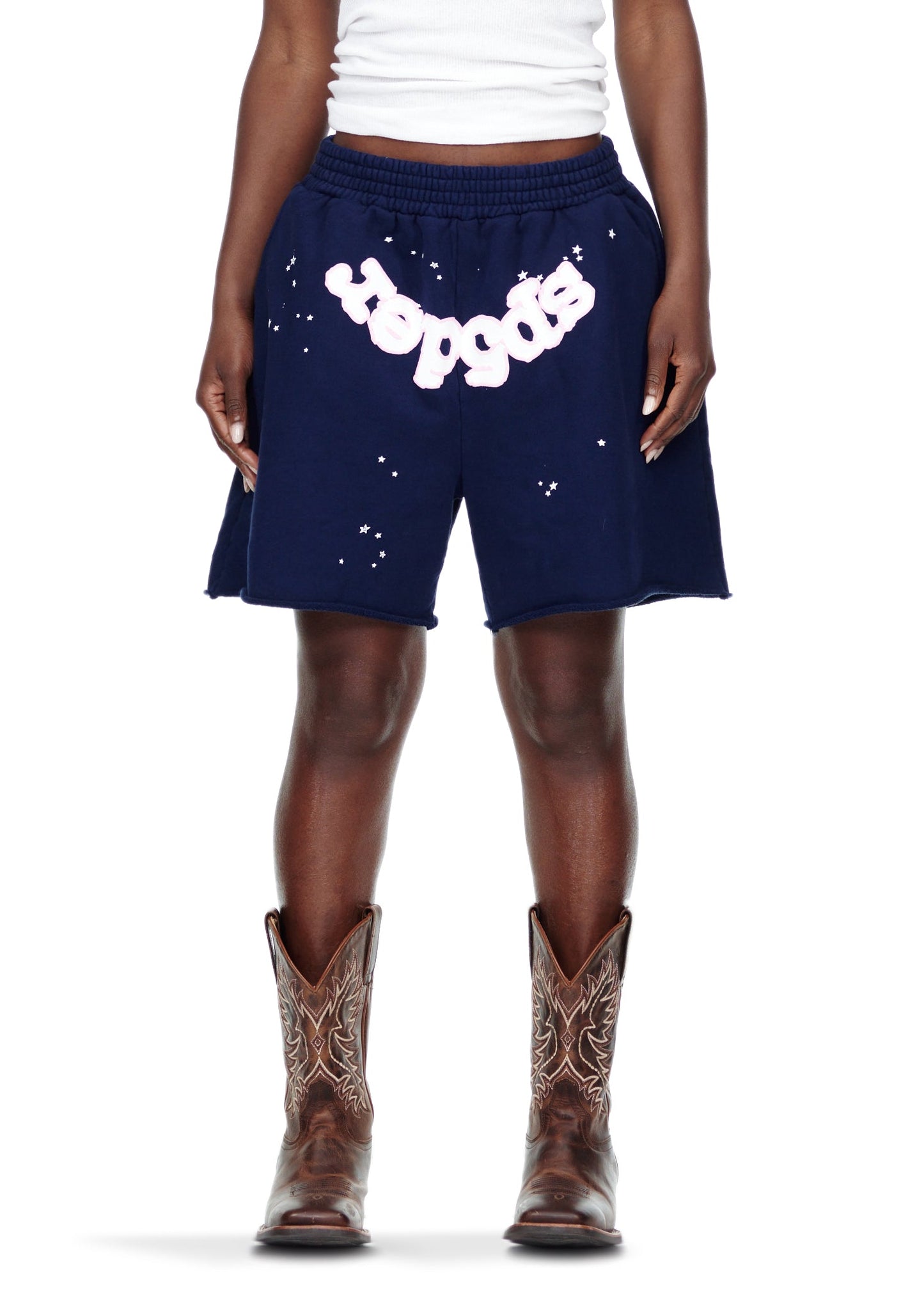 SP5DER OG Logo Sweatshort in Navy