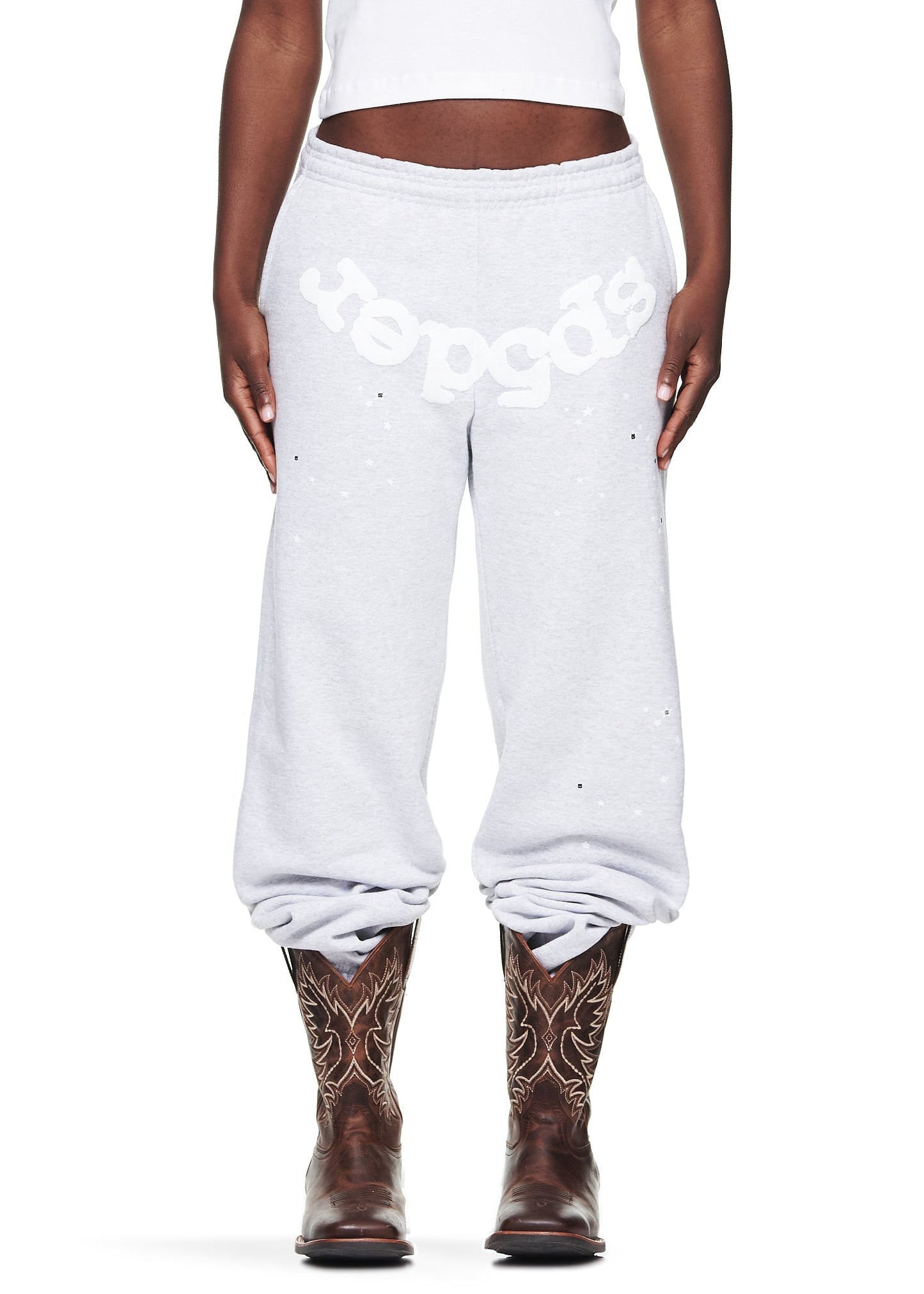SP5DER OG Web Sweatpant in Heather Grey