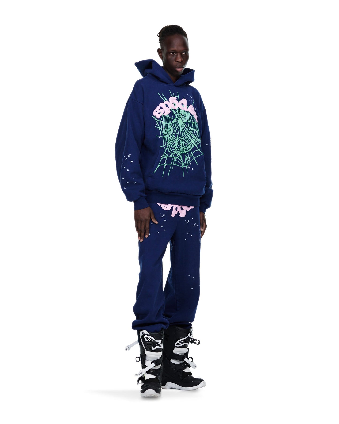 SP5DER OG Web Hoodie – Blue - Detail View 3