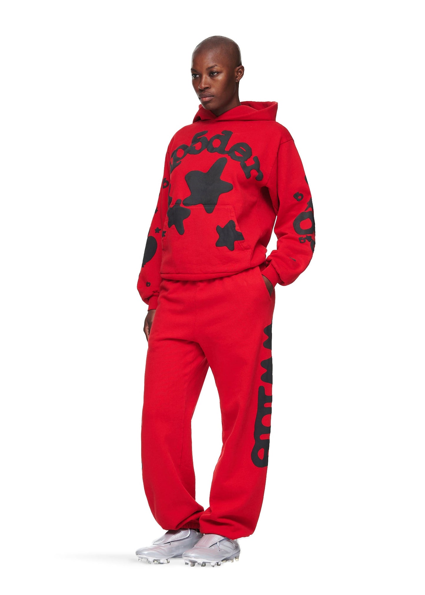 SP5DER Beluga Hoodie – Red - Detail View 5