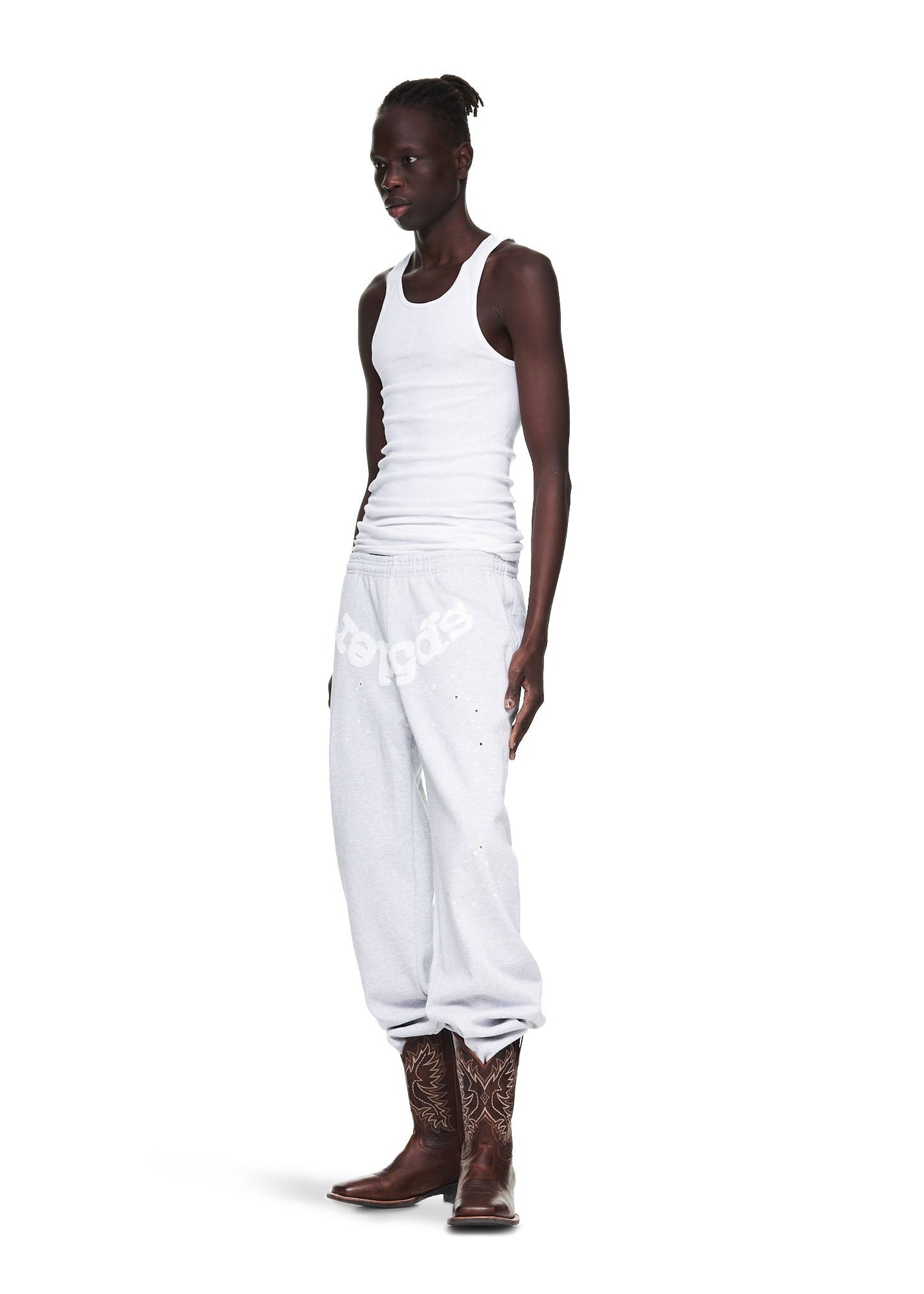 SP5DER OG Web Sweatpant in Heather Grey