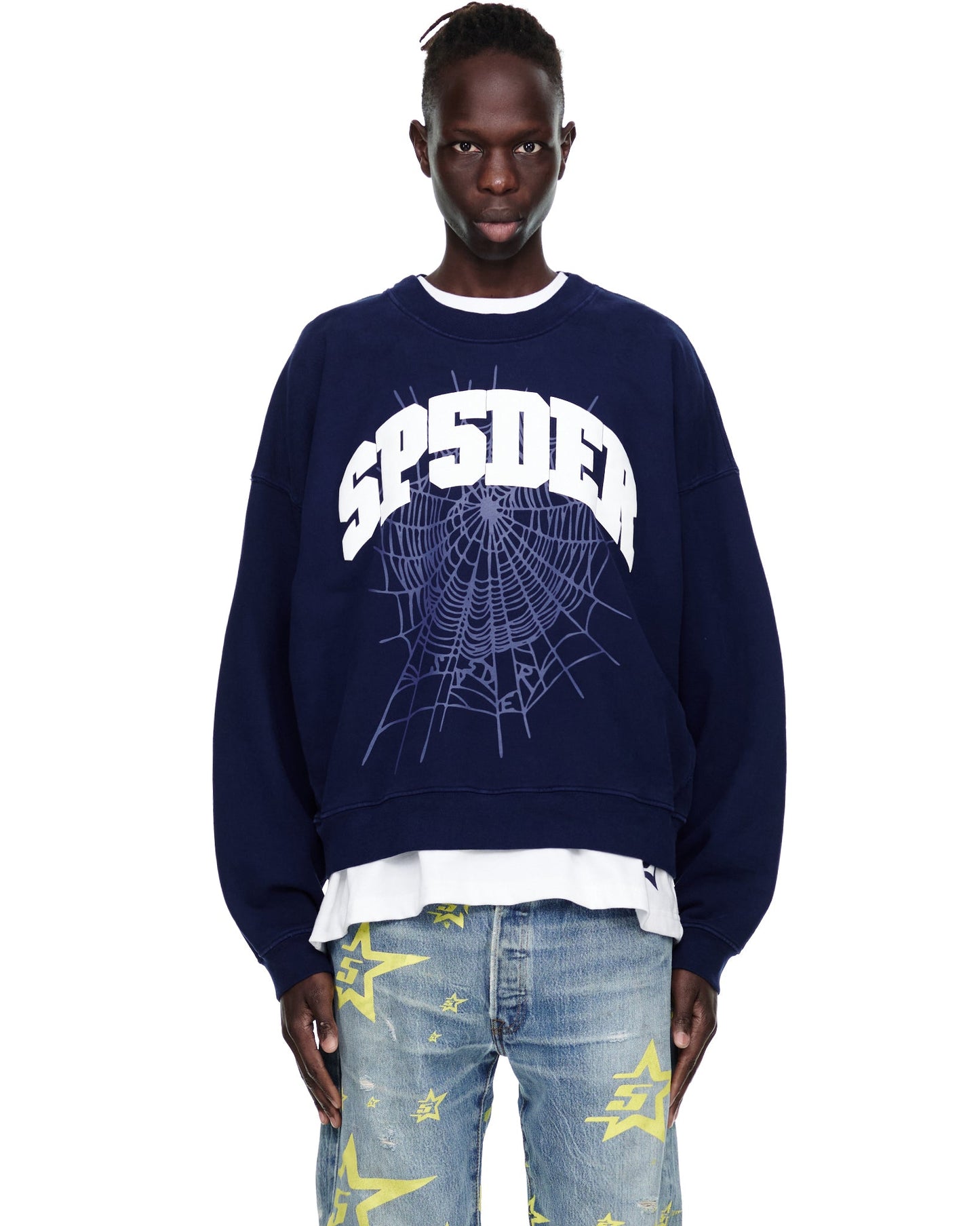 Sp5der Varsity Web Crewneck