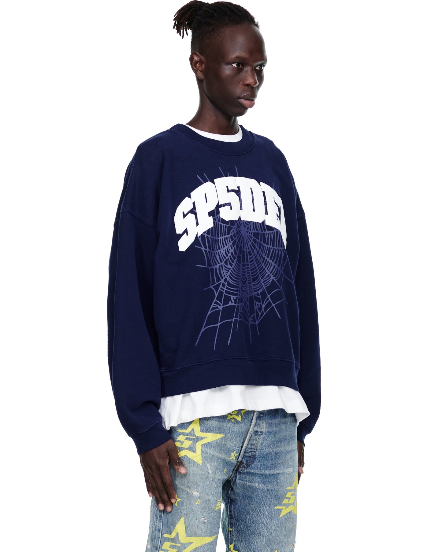 Sp5der Varsity Web Crewneck