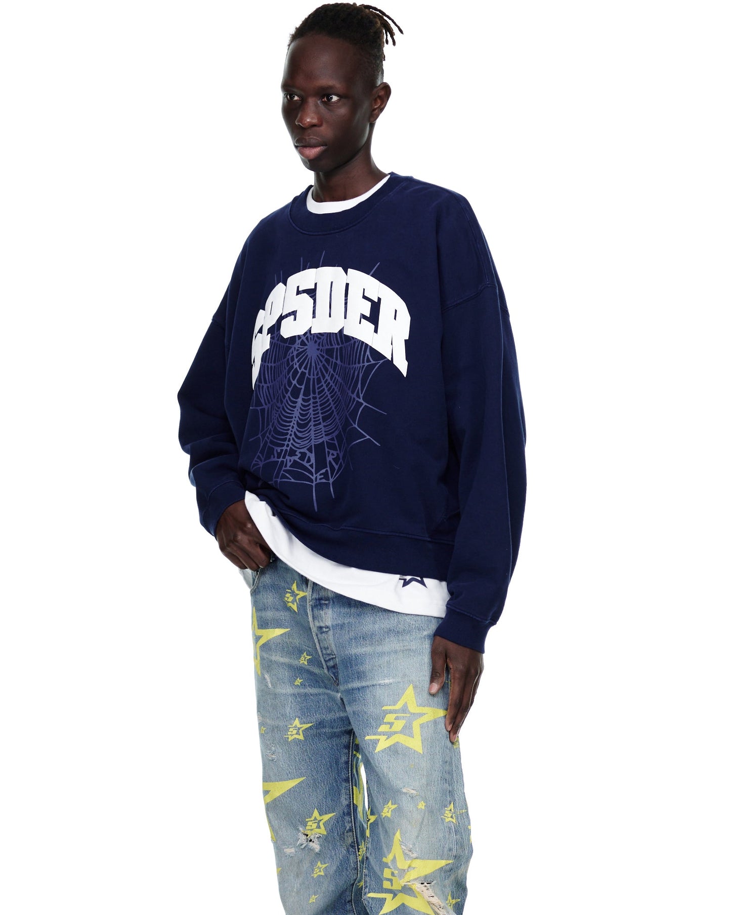 Sp5der Varsity Web Crewneck