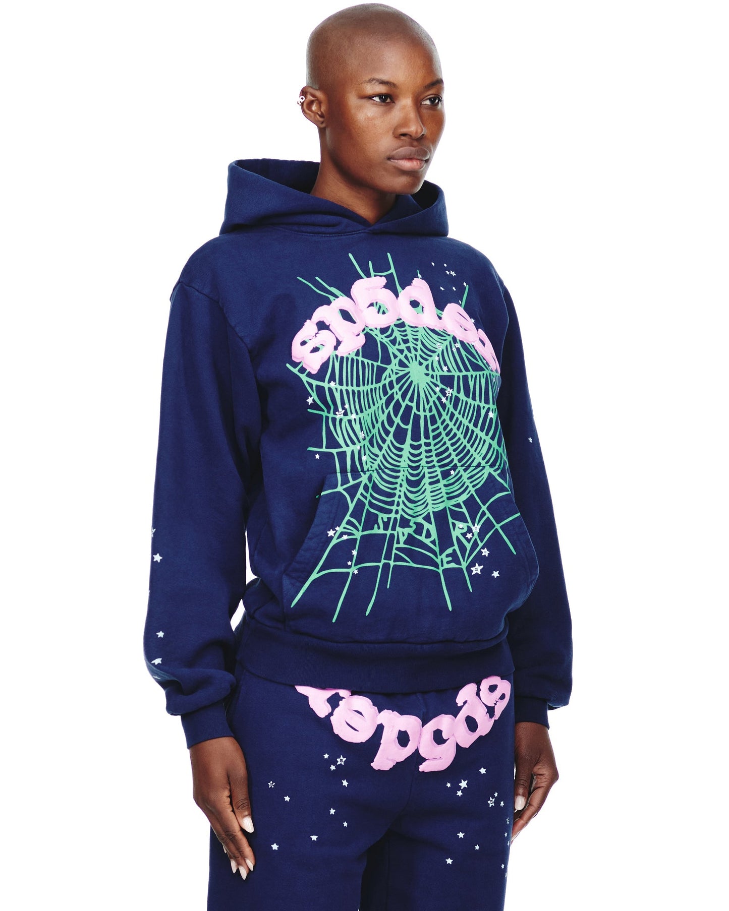 SP5DER OG Web Hoodie – Blue - Detail View 4