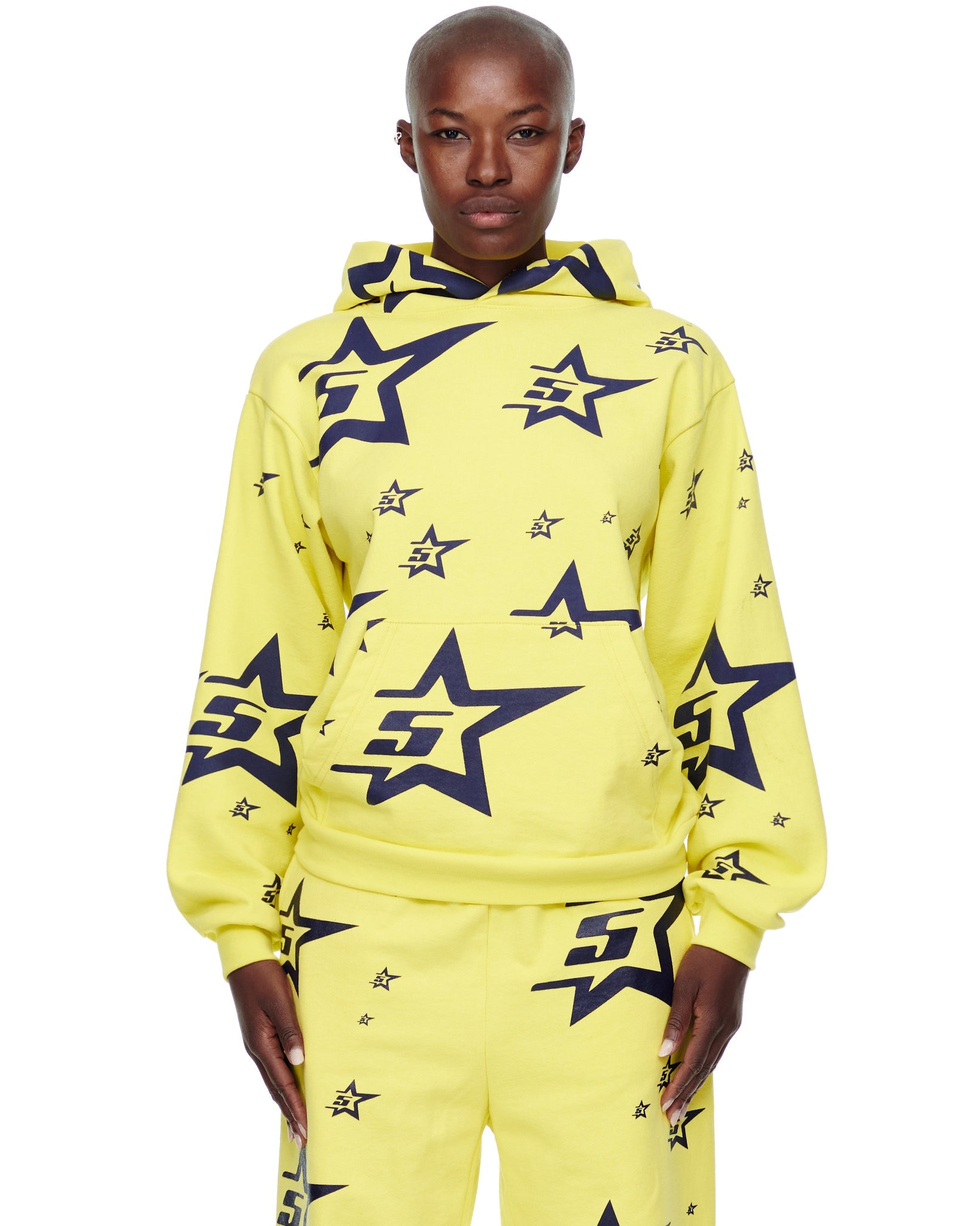 SP5DER 5-Star Hoodie – Black - Detail View 3