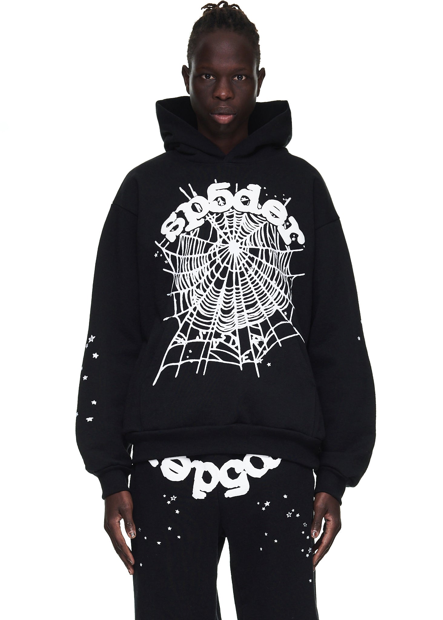 SP5DER OG Web Hoodie – Black - Detail View 1
