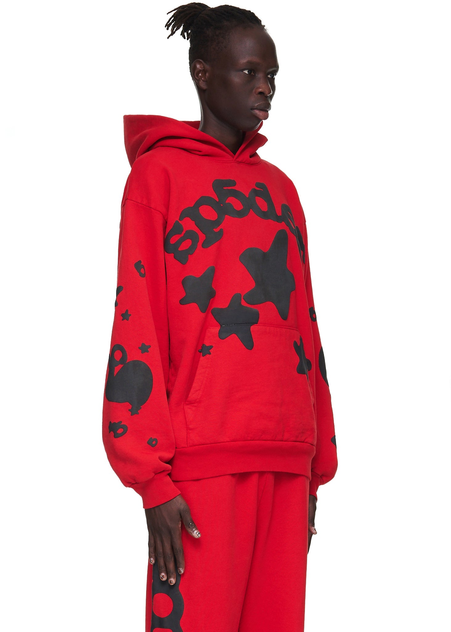 SP5DER Beluga Hoodie – Red - Detail View 2