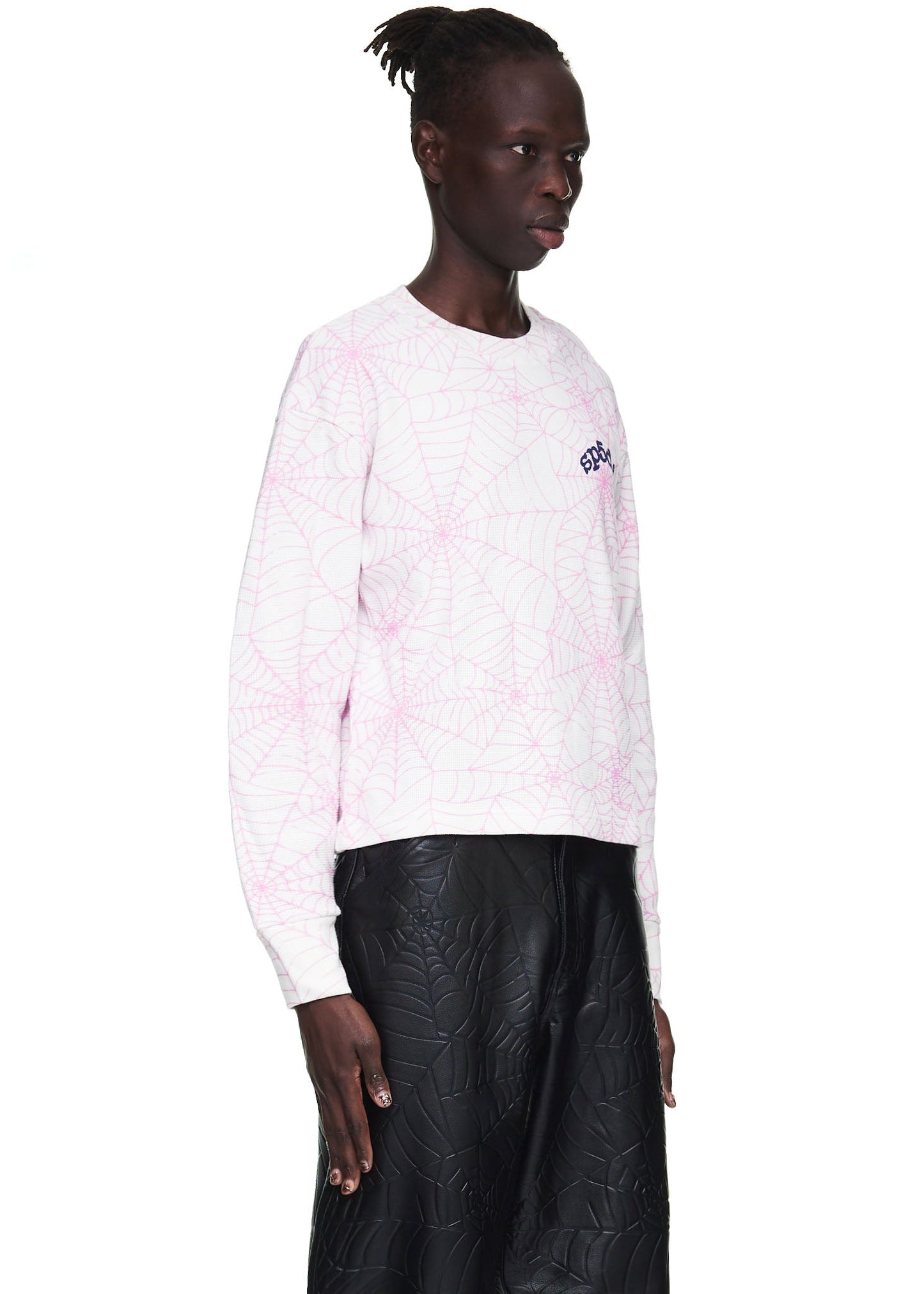 SP5DER AOP Pink Thermal Long Sleeve Top