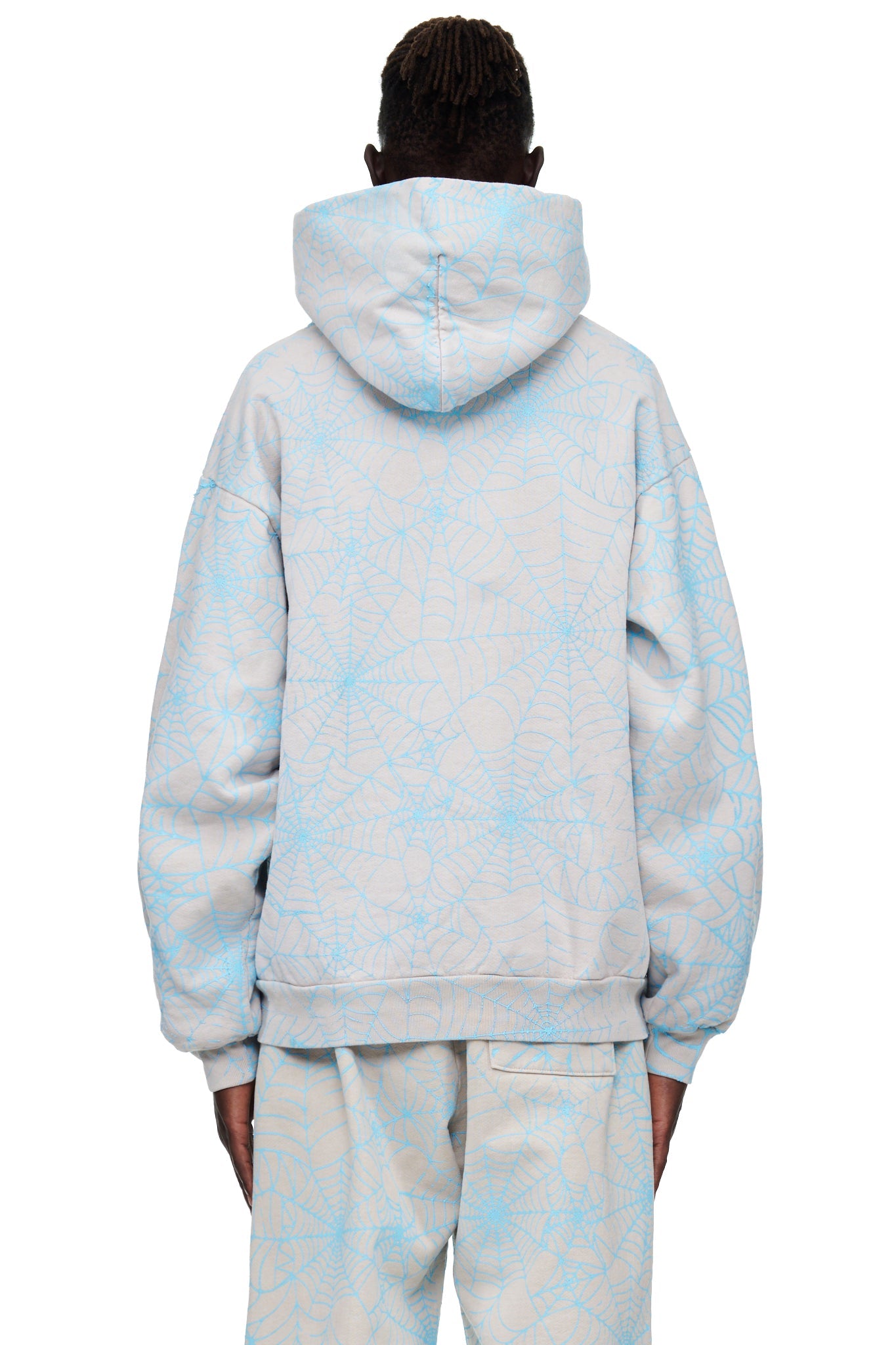 SP5DER AOP Web Hoodie – Grey - Detail View 5