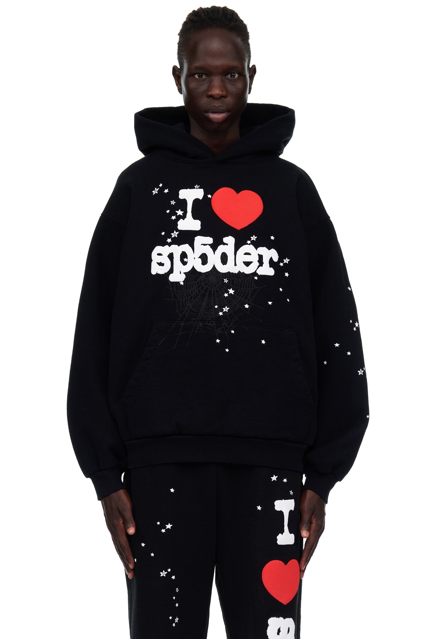 SP5DER Souvenir Hoodie – Black - Detail View 1