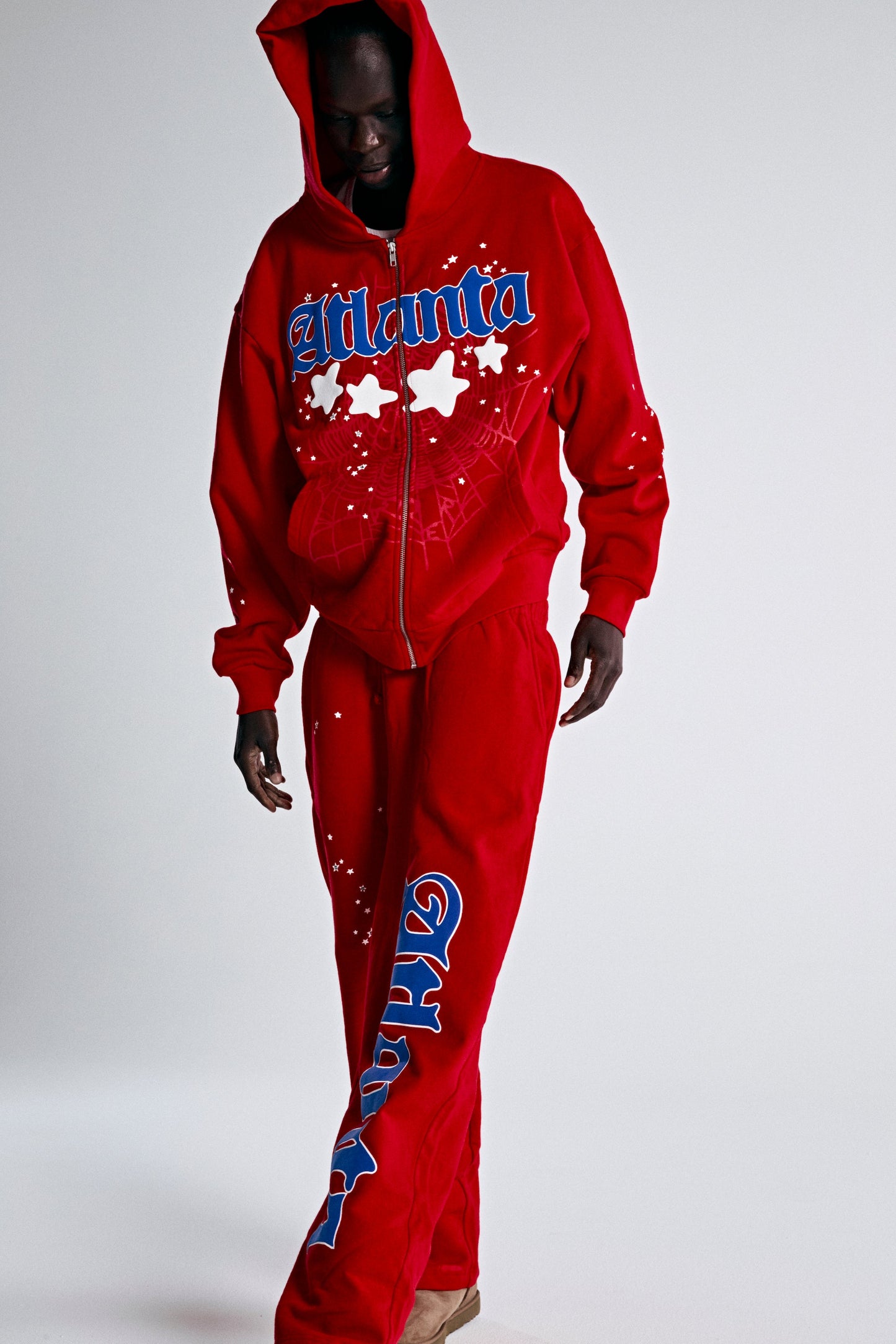 SP5DER Atlanta Full-Zip Hoodie – Red - Detail View 9