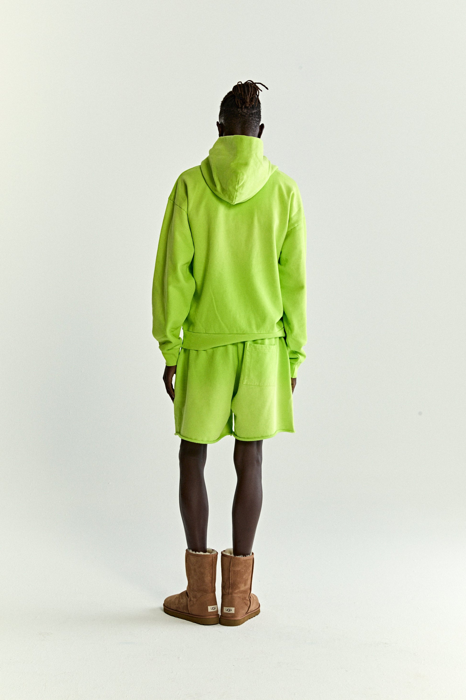 SP5DER OG Web V2 Gradient Hoodie - Acid Green - Detail View 11