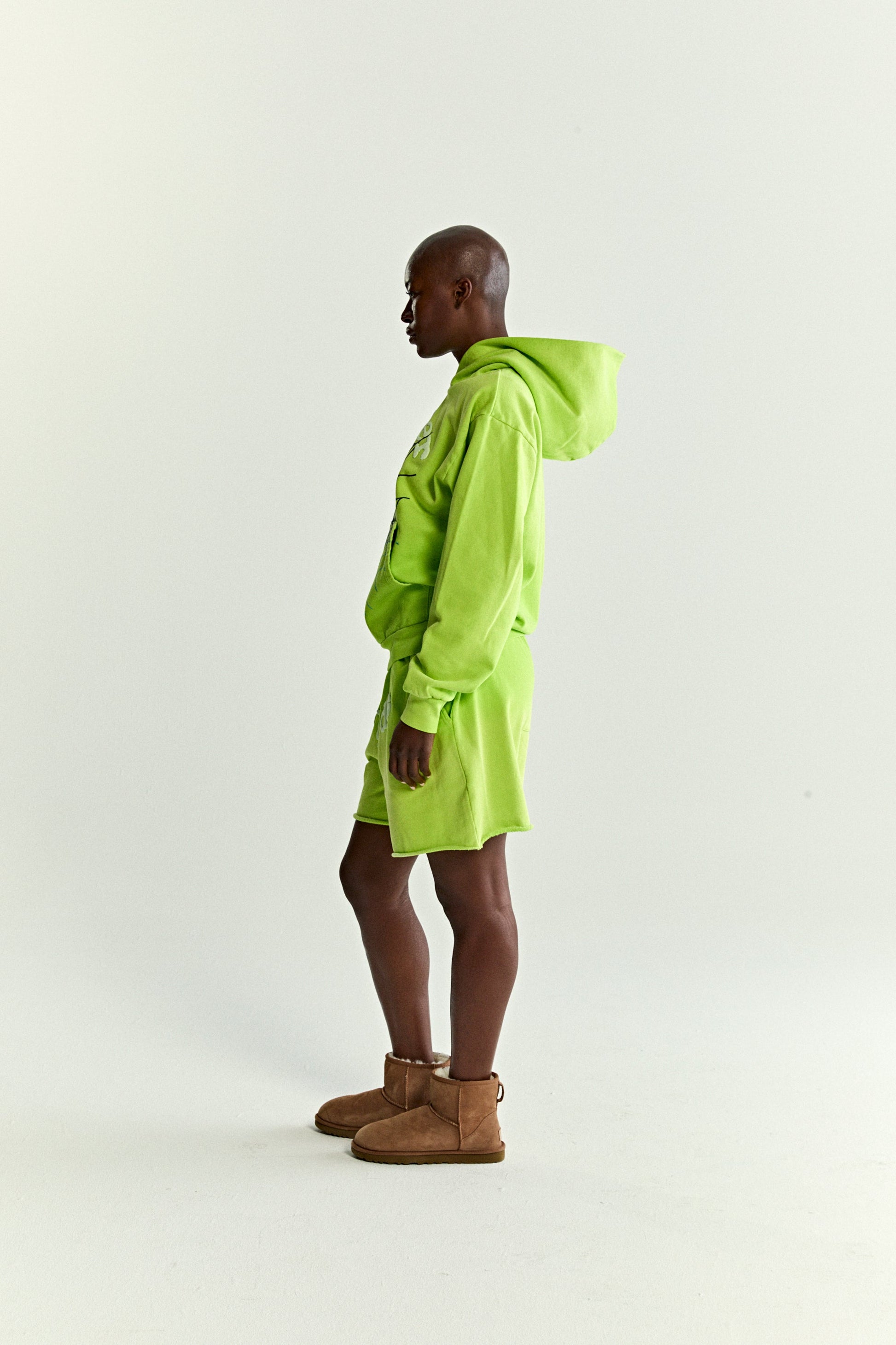 SP5DER OG Web V2 Gradient Hoodie - Acid Green - Detail View 10
