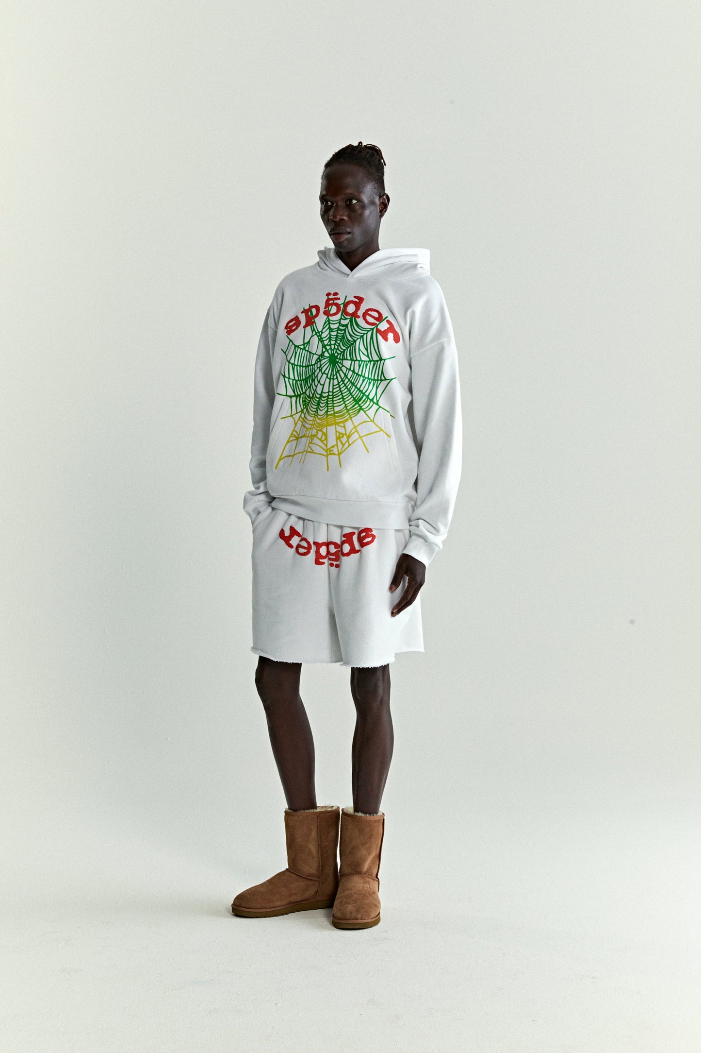 SP5DER OG Web V2 Gradient Hoodie – White - Detail View 7