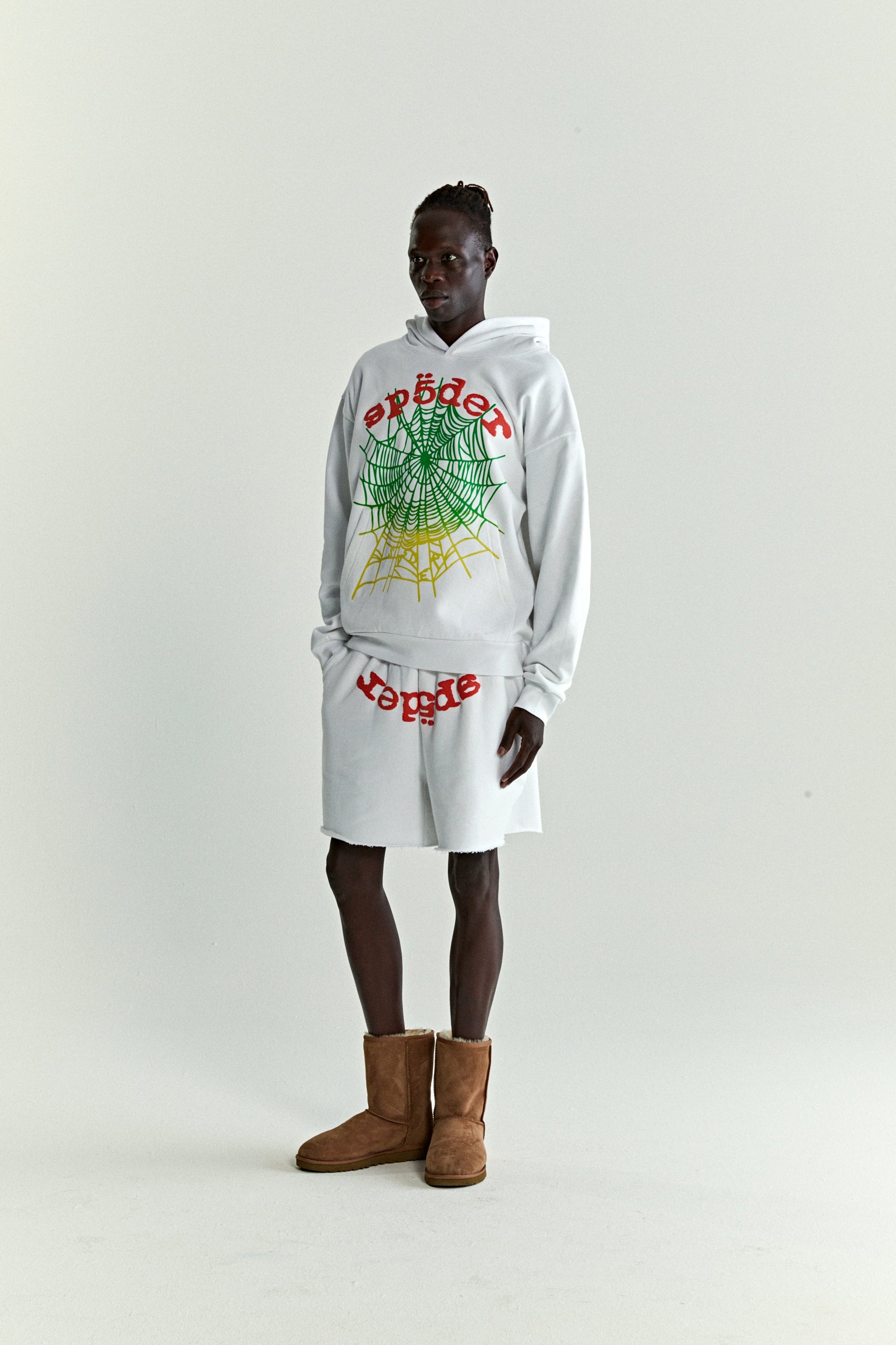 SP5DER OG Web V2 Gradient Hoodie – White - Detail View 7