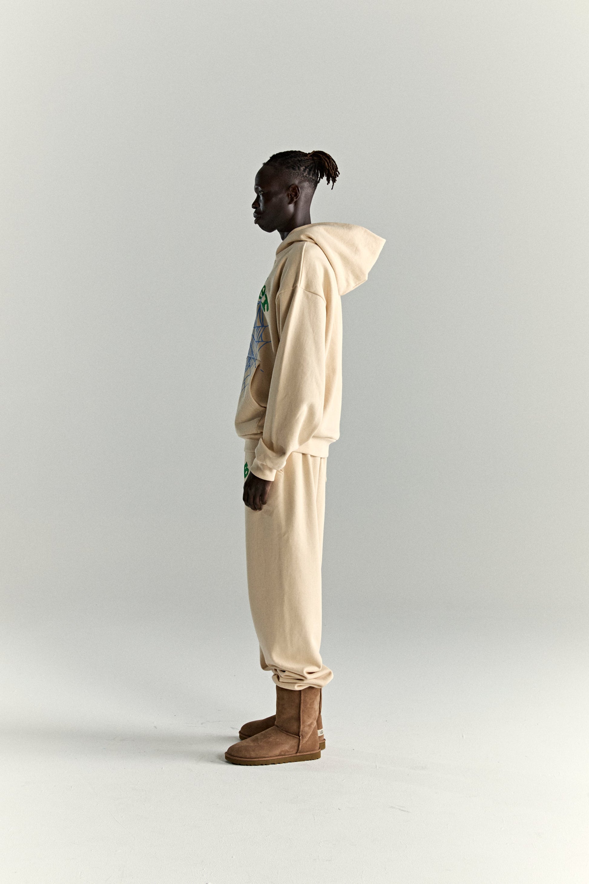 SP5DER OG Web V2 Hoodie - Cream - Detail View 9