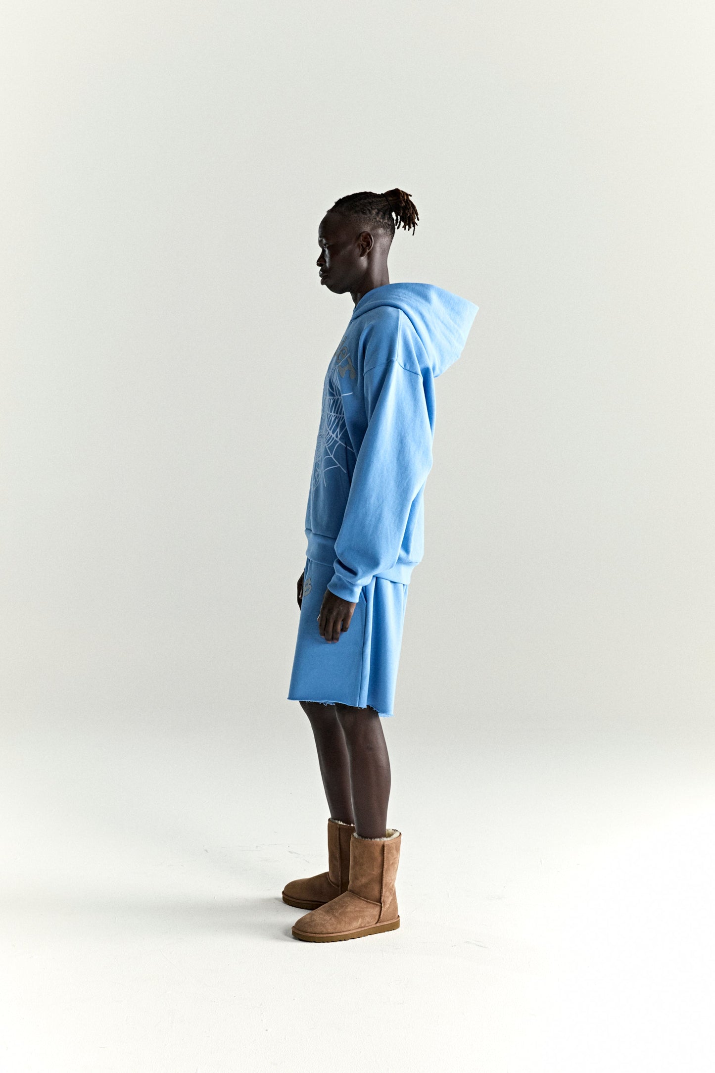 SP5DER OG Web V2 Hoodie - Dusty Blue - Detail View 9