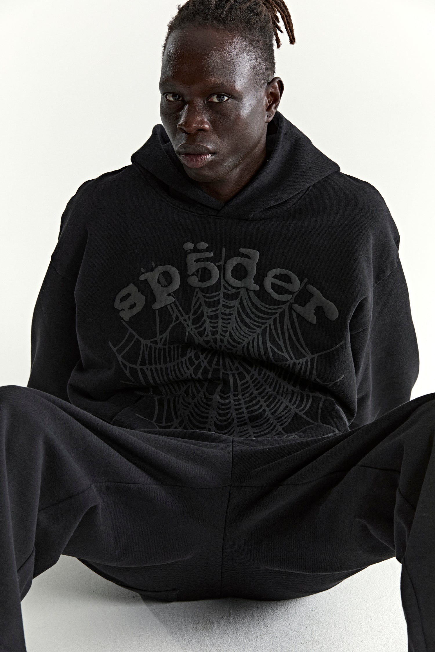 SP5DER Phantom Web Hoodie - Black - Detail View 17