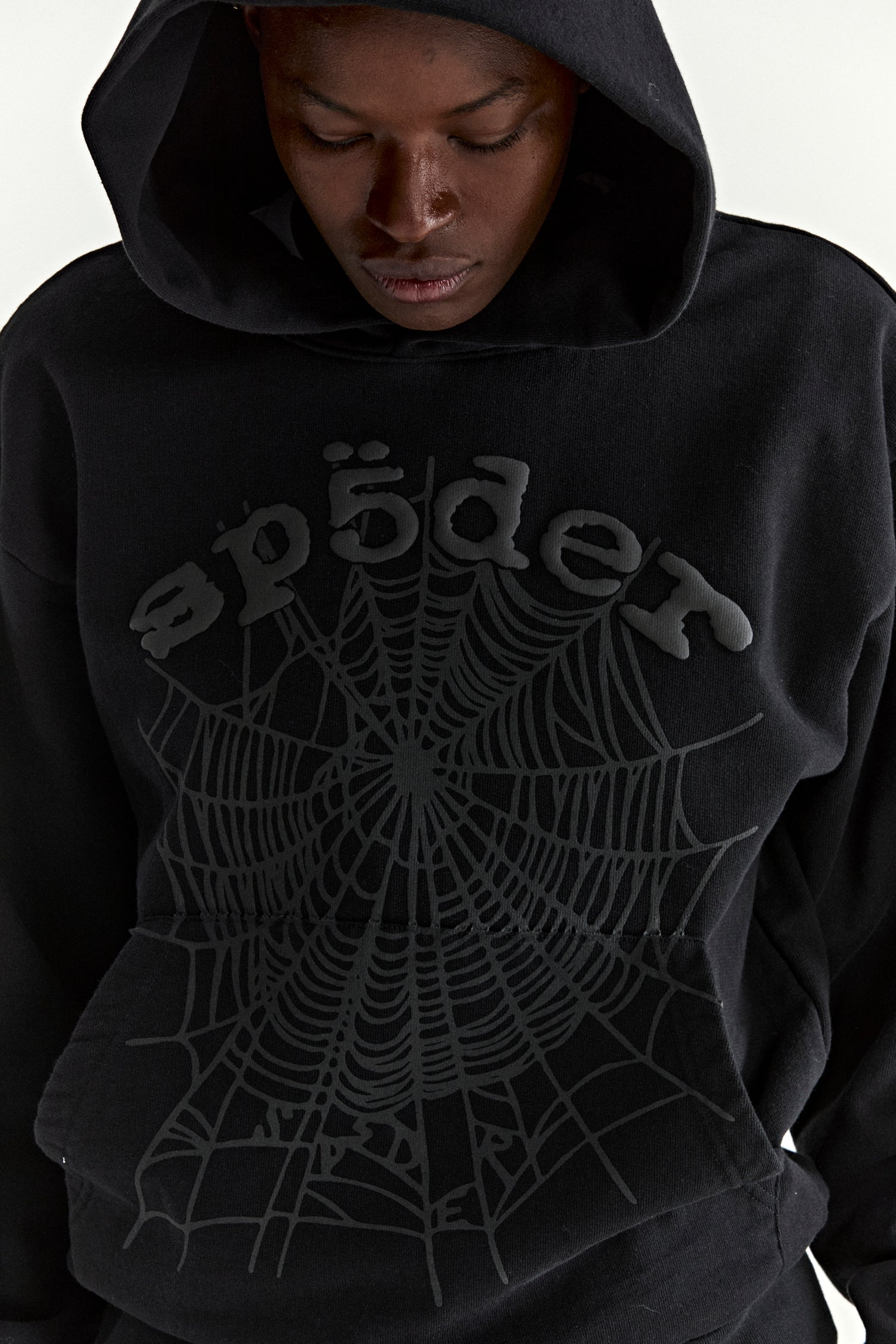 SP5DER Phantom Web Hoodie - Black - Detail View 16