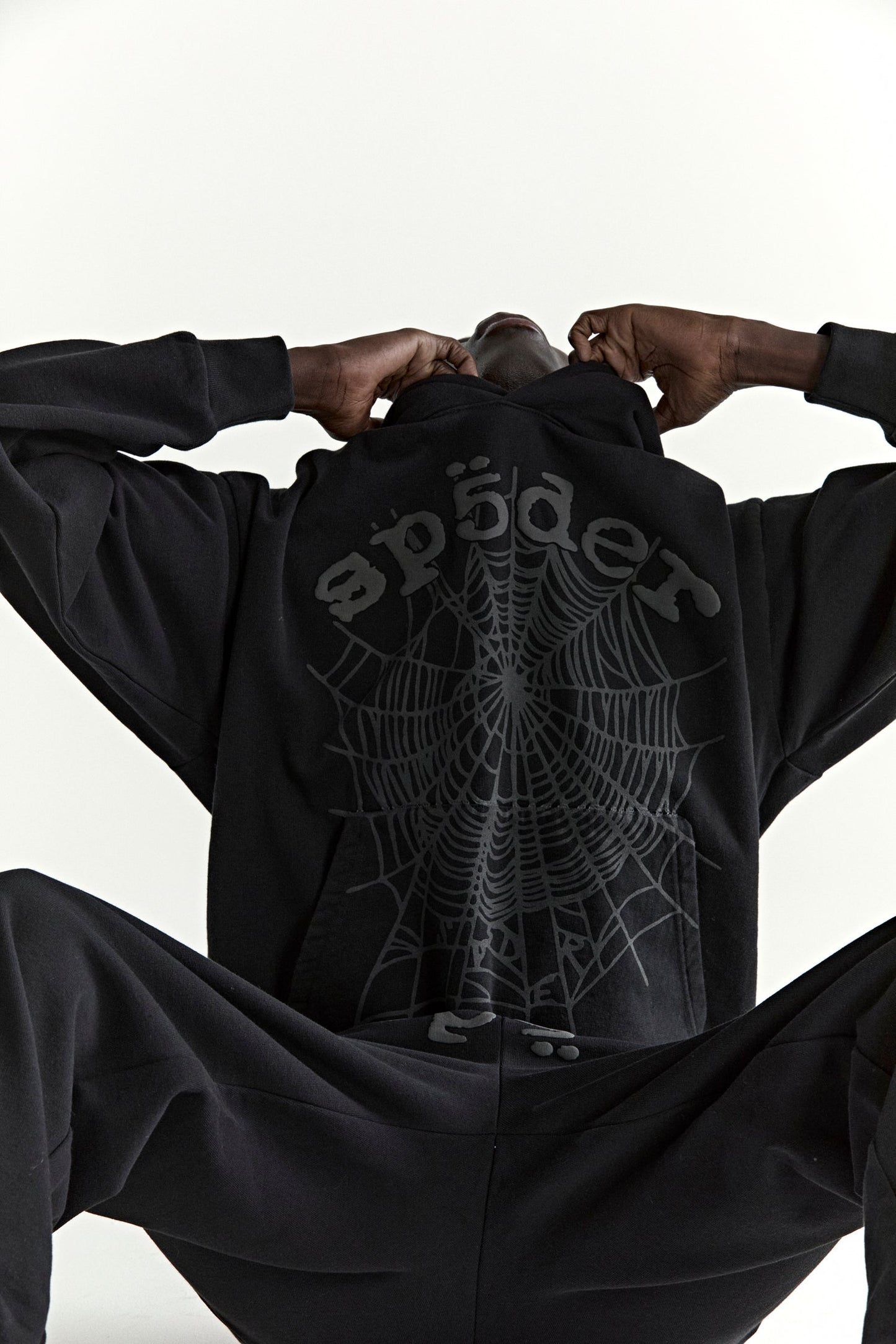 SP5DER Phantom Web Hoodie - Black - Detail View 18