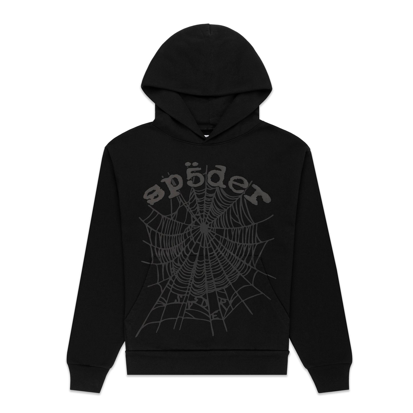 SP5DER Phantom Web Hoodie - Black - Front View