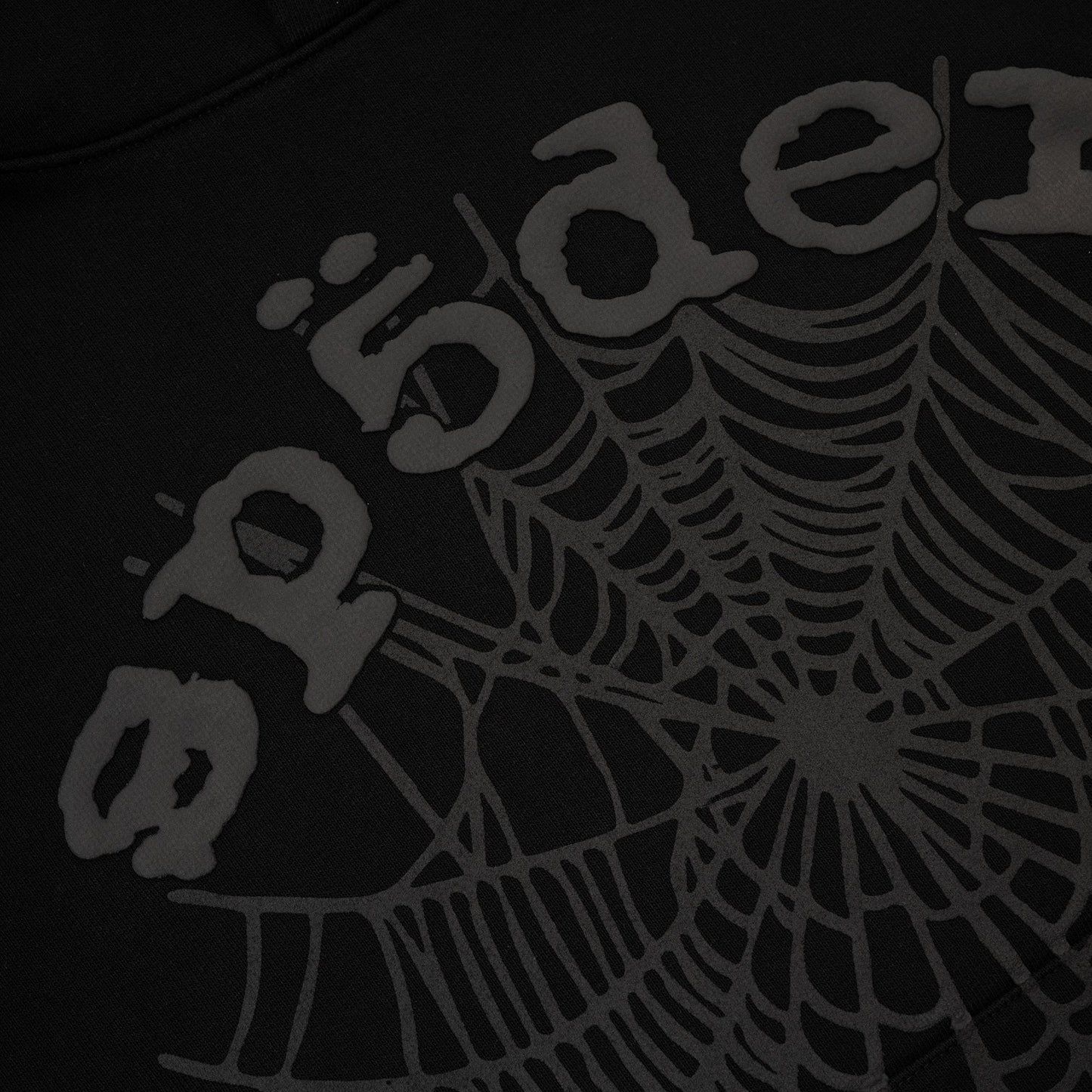 SP5DER Phantom Web Hoodie - Black - Detail View 1