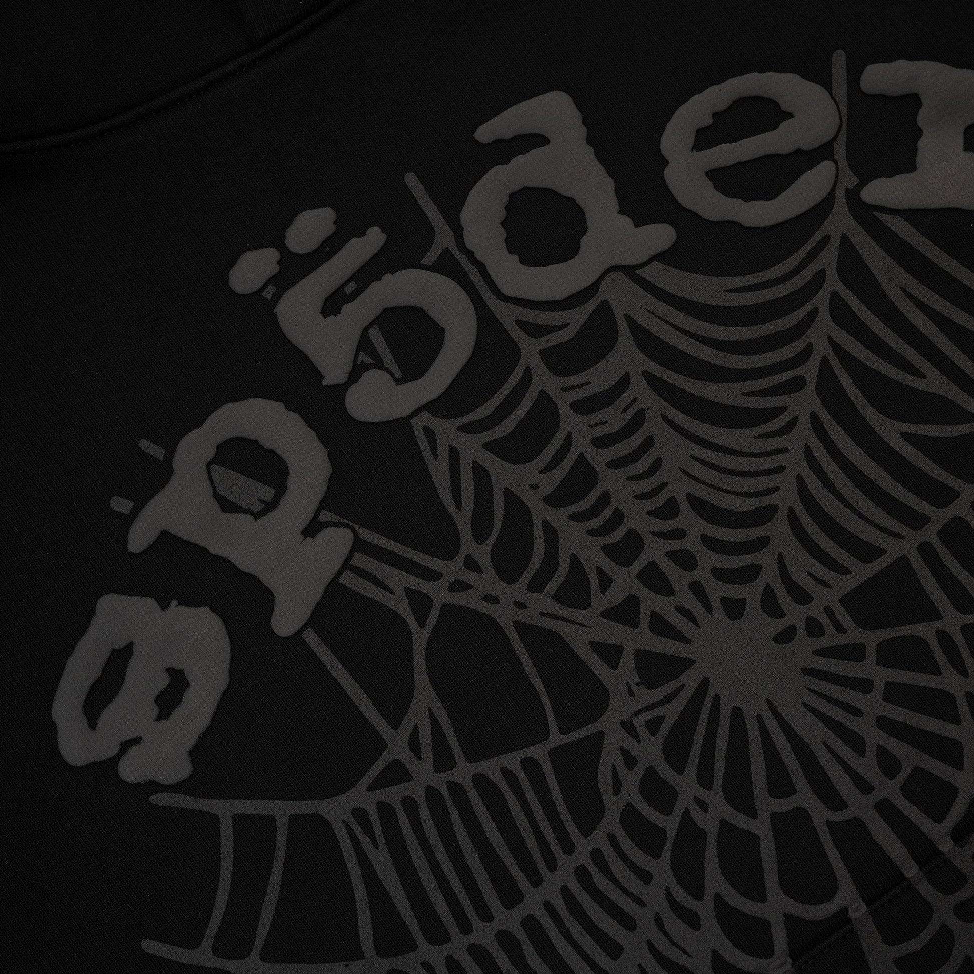 SP5DER Phantom Web Hoodie - Black - Detail View 1