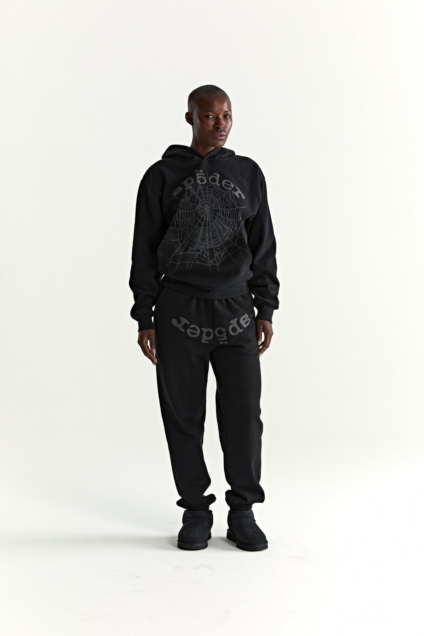 SP5DER Phantom Web Hoodie - Black - Detail View 4