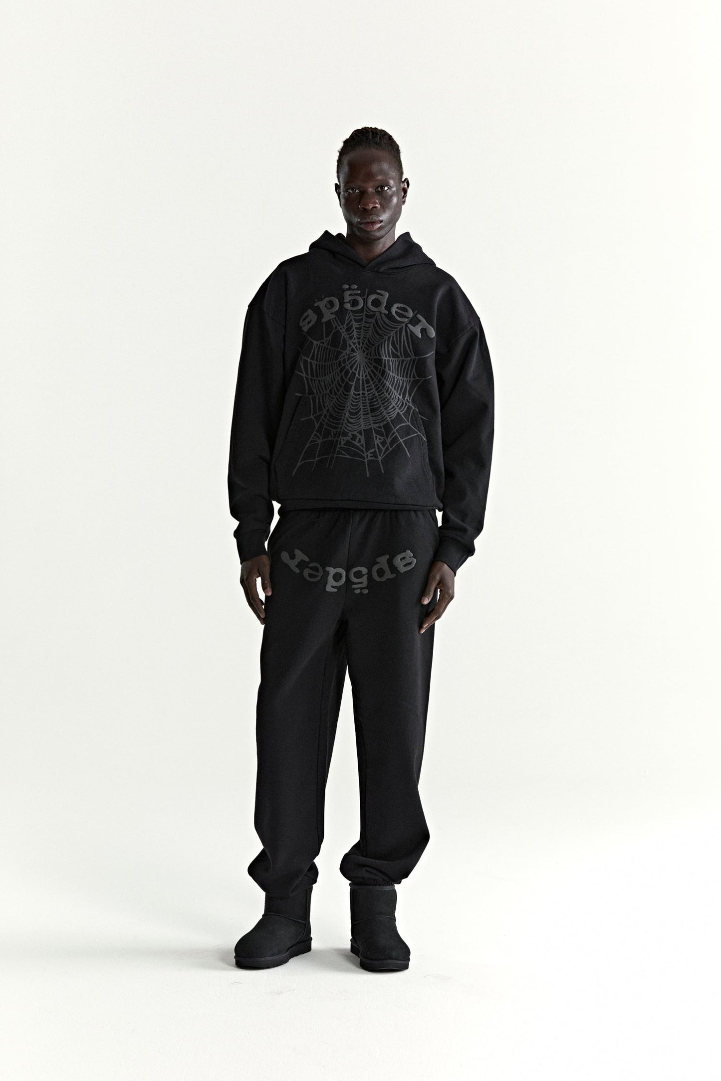 SP5DER Phantom Web Hoodie - Black - Detail View 3