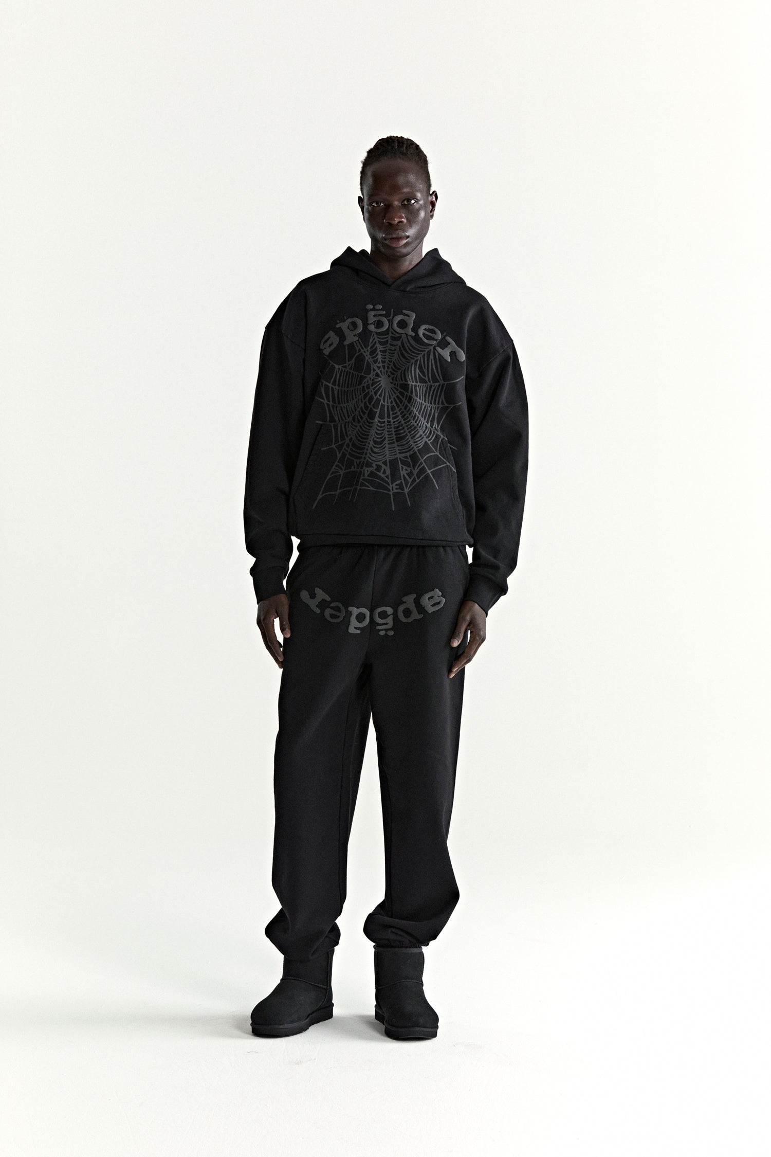 SP5DER Phantom Web Hoodie - Black - Detail View 3