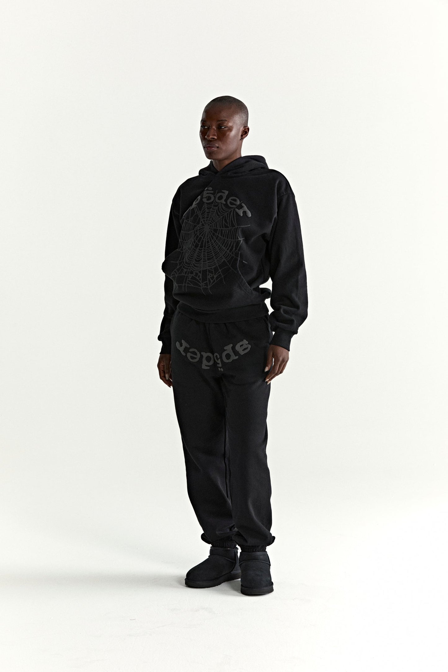 SP5DER Phantom Web Hoodie - Black - Detail View 6