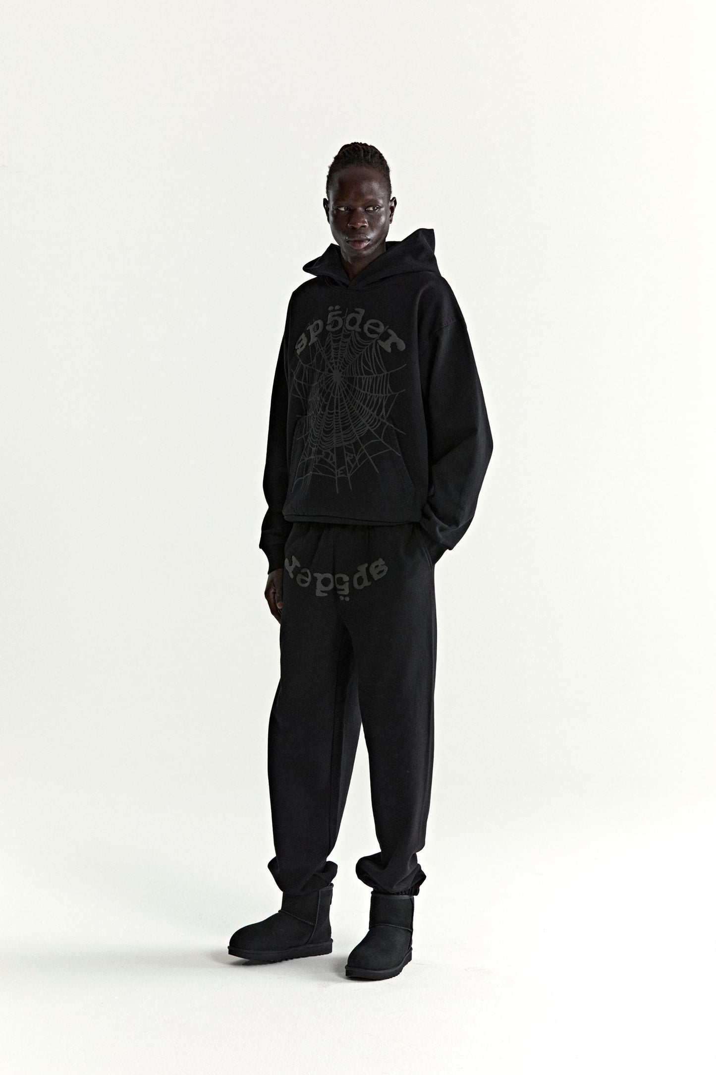 SP5DER Phantom Web Hoodie - Black - Detail View 5