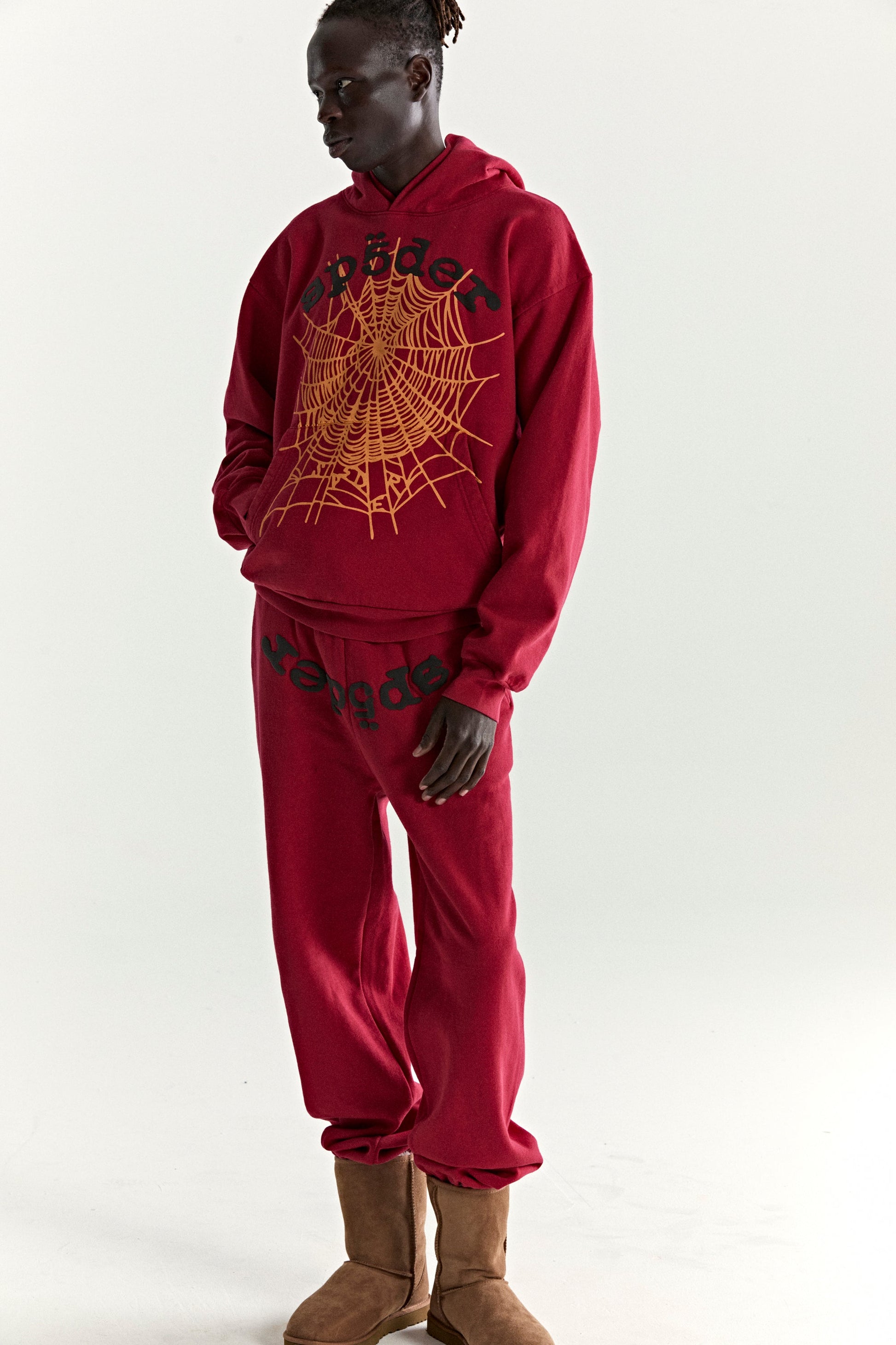 SP5DER OG Web V2 Hoodie - Red - Detail View 15