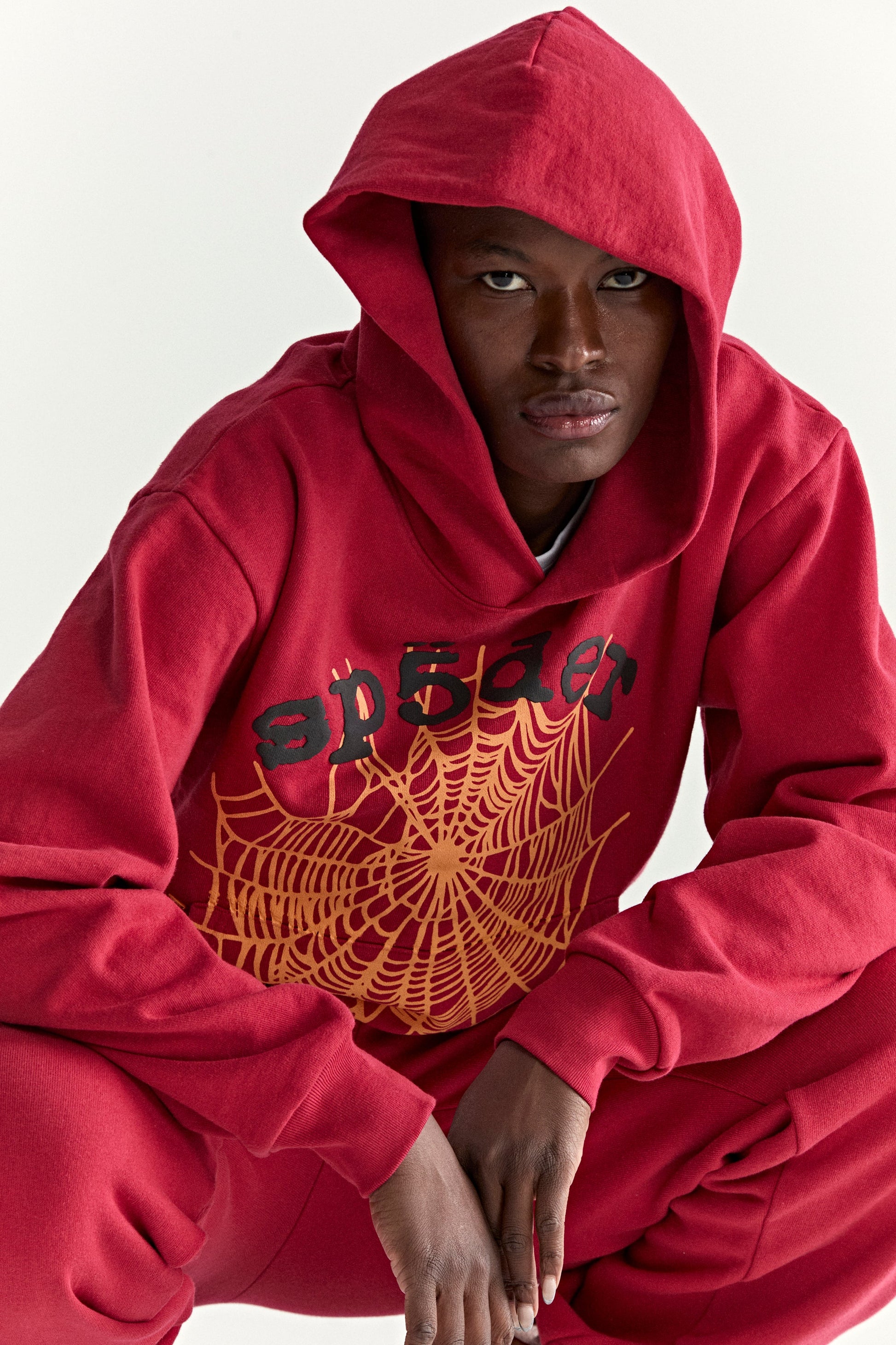 SP5DER OG Web V2 Hoodie - Red - Detail View 14