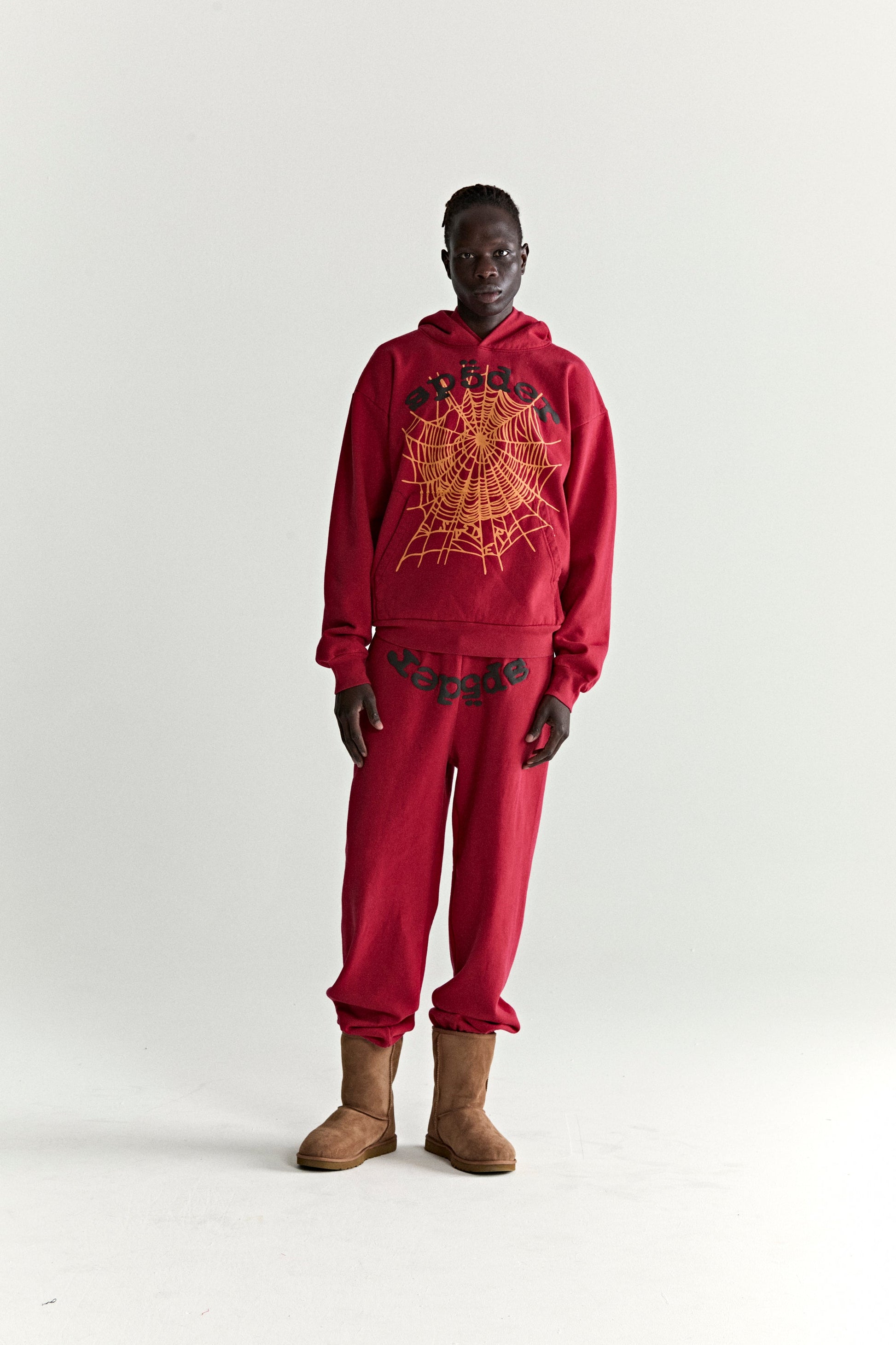 SP5DER OG Web V2 Hoodie - Red - Detail View 3