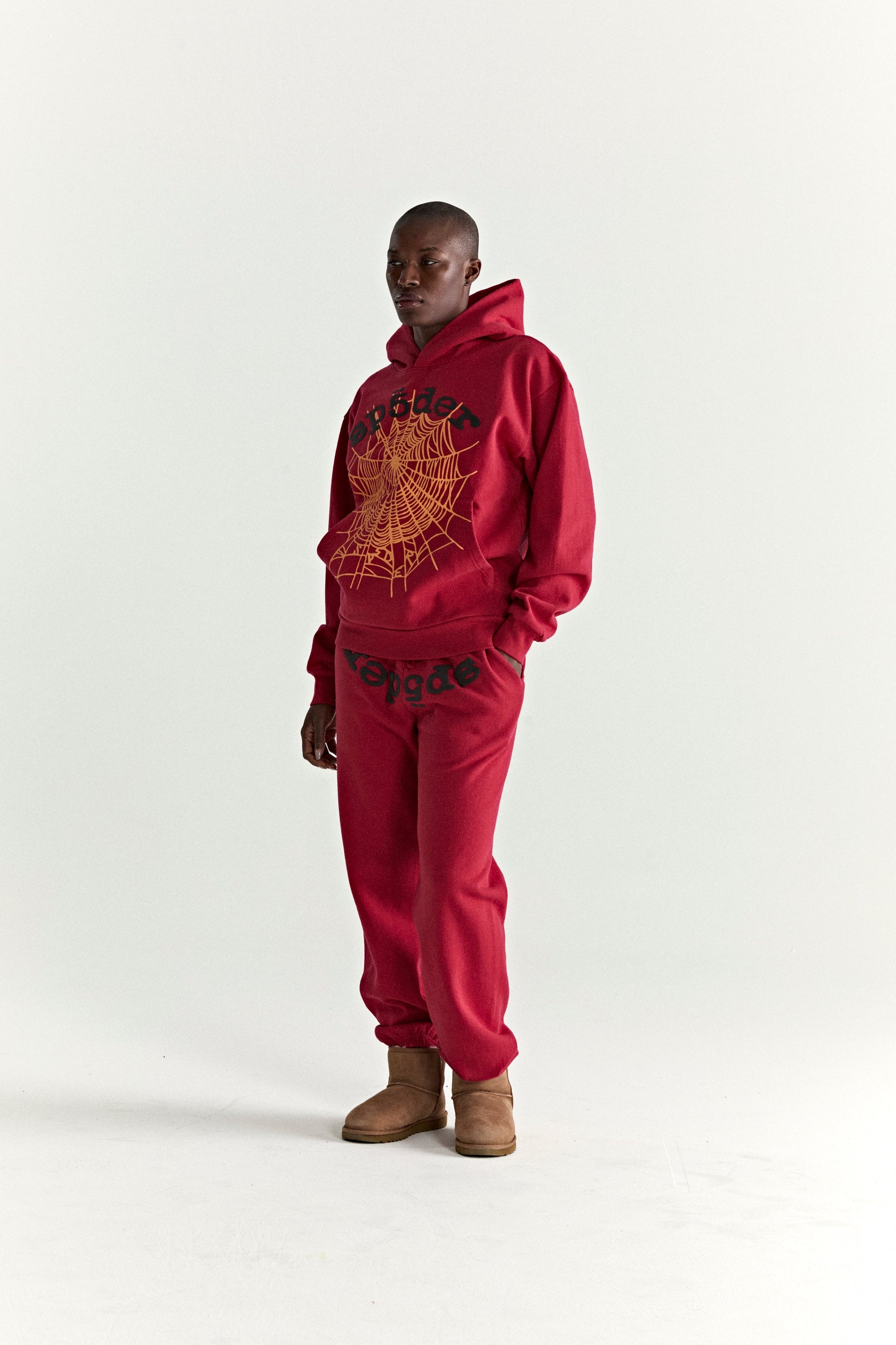 SP5DER OG Web V2 Hoodie - Red - Detail View 6