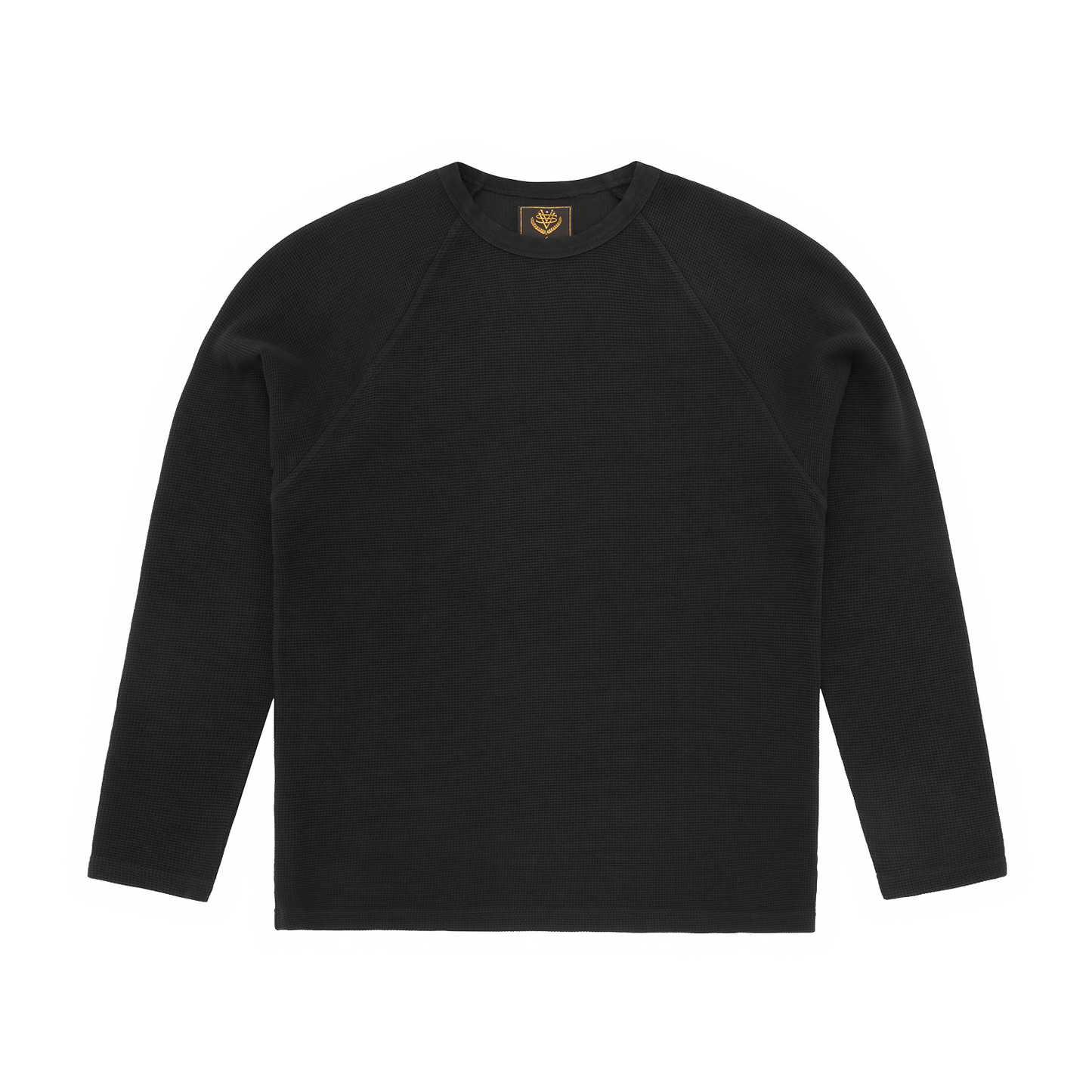 Corteiz Star Raglan Waffle Thermal Shirt - Black
