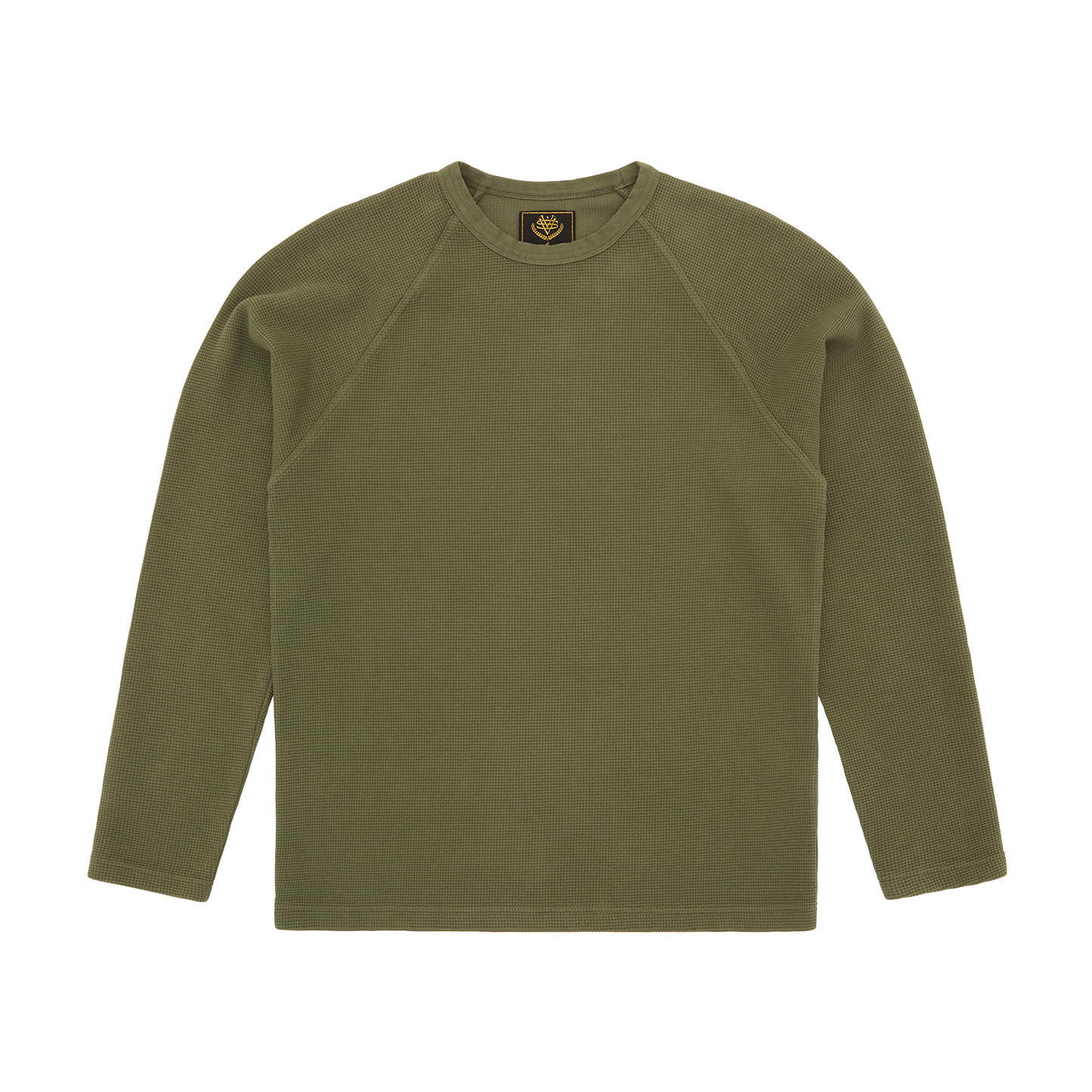 Corteiz Star Raglan Waffle Thermal Shirt - Olive