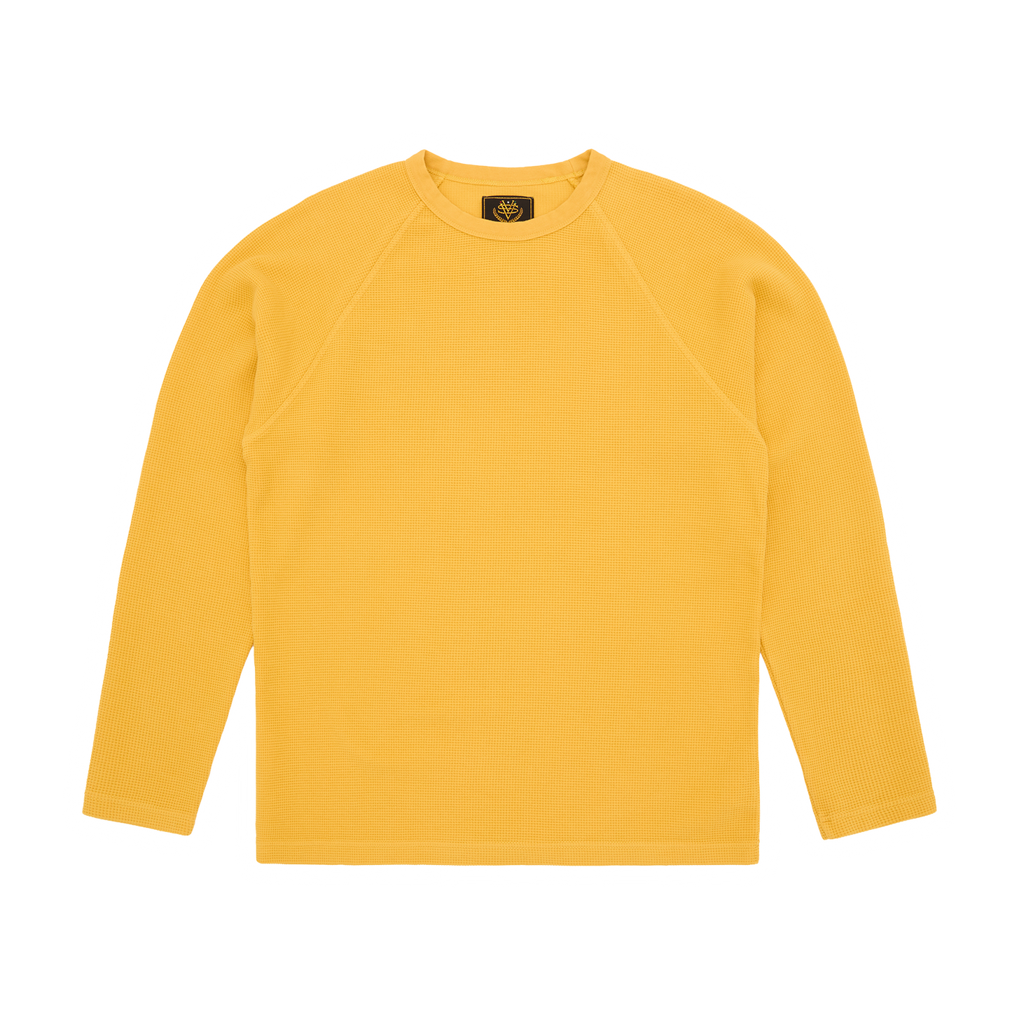 Corteiz Star Raglan Waffle Thermal Shirt - Yellow