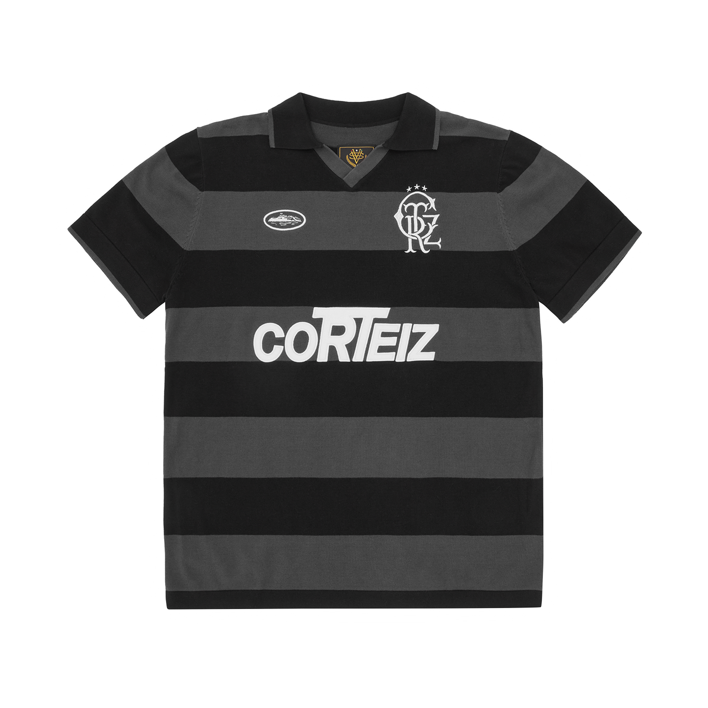 Corteiz Striped Knit Jersey - Black