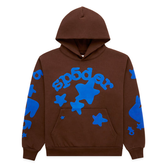 SP5DER Beluga Hoodie – Brown - Front View
