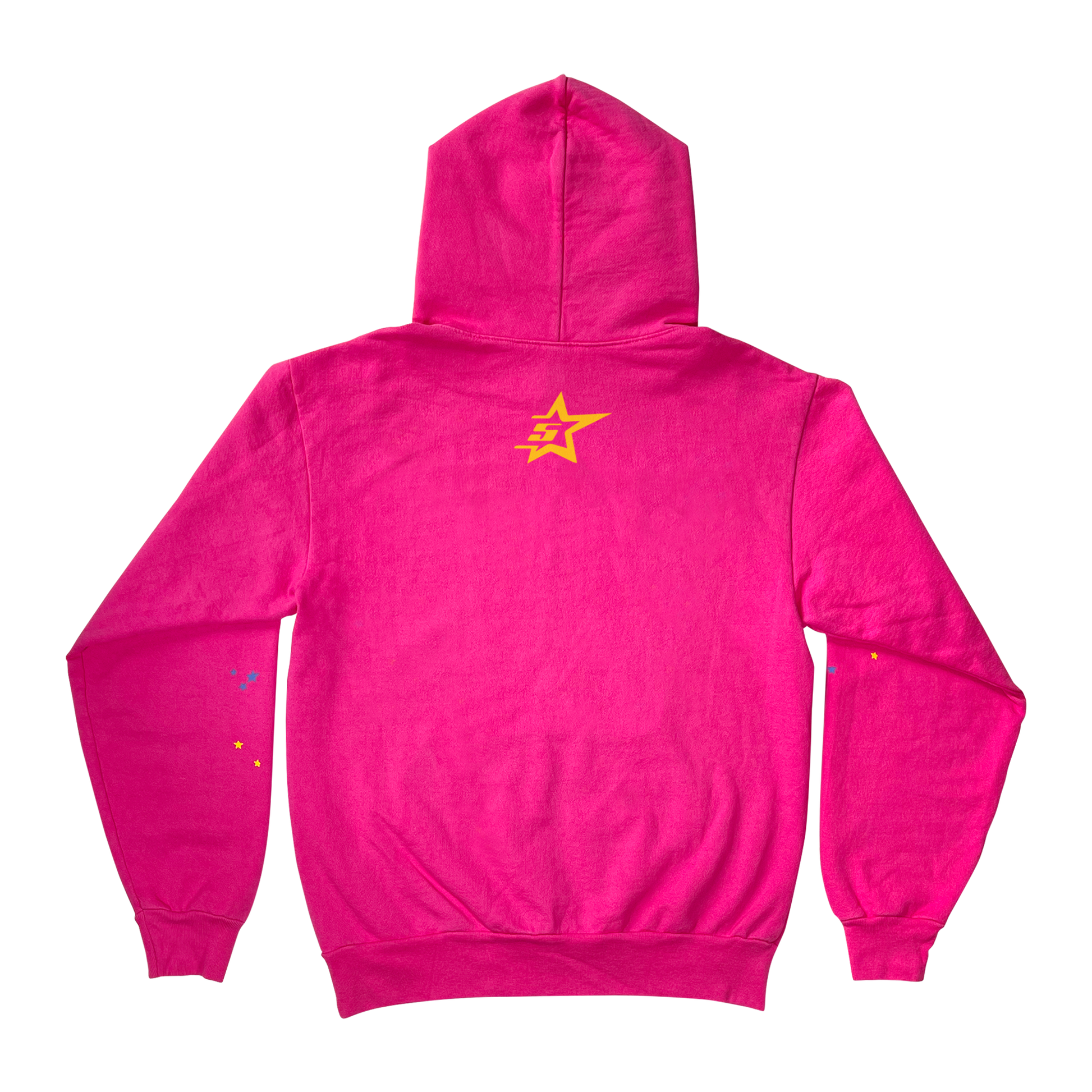 SP5DER OG Punk Graphic Hoodie – Pink - Back View