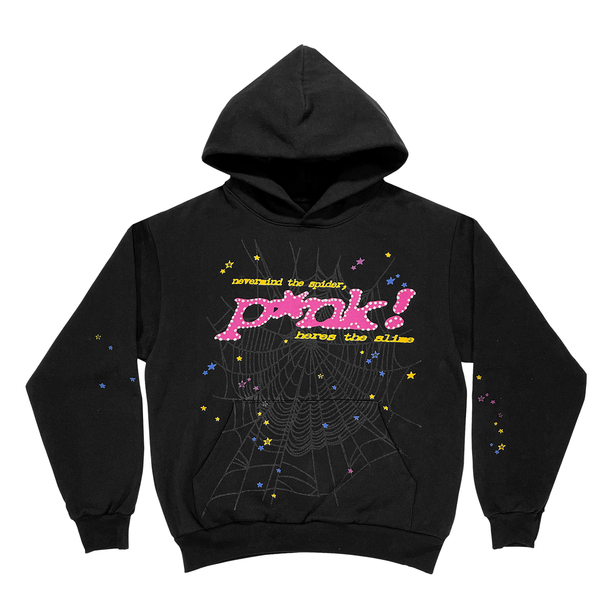 SP5DER OG Punk Graphic Hoodie – Black - Front View
