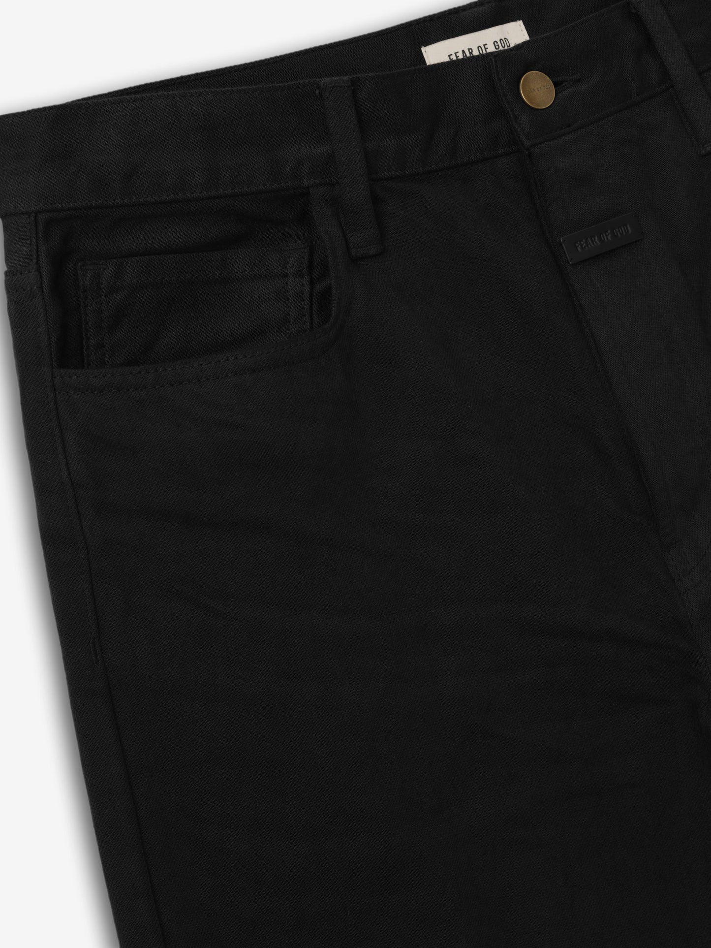 Fear of God Straight 5 Pocket Jean – Rinsed Black, Men's