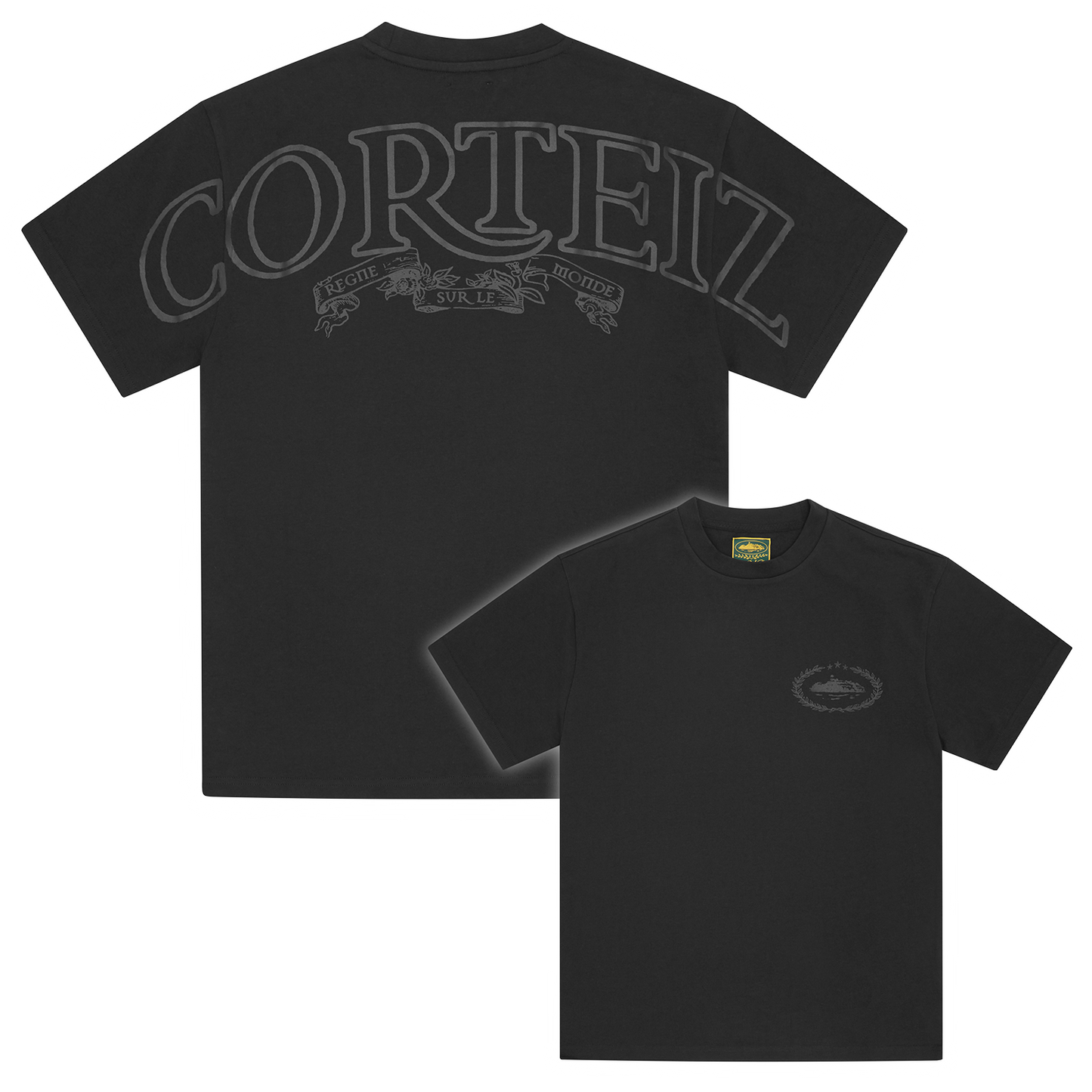 Corteiz Royale Heavyweight Tee - Black/Black