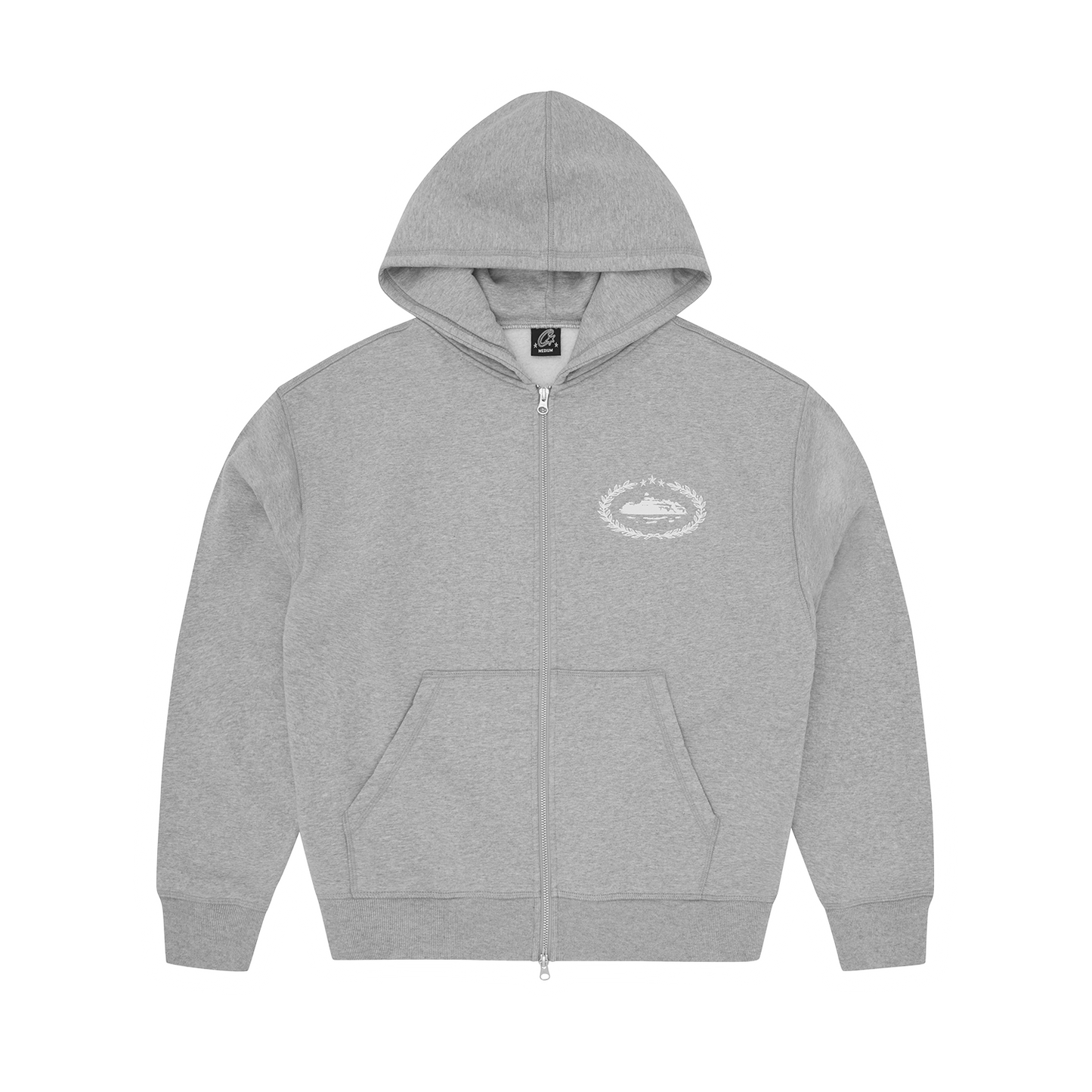Corteiz Superior Royale Zip Hoodie - Heather Grey