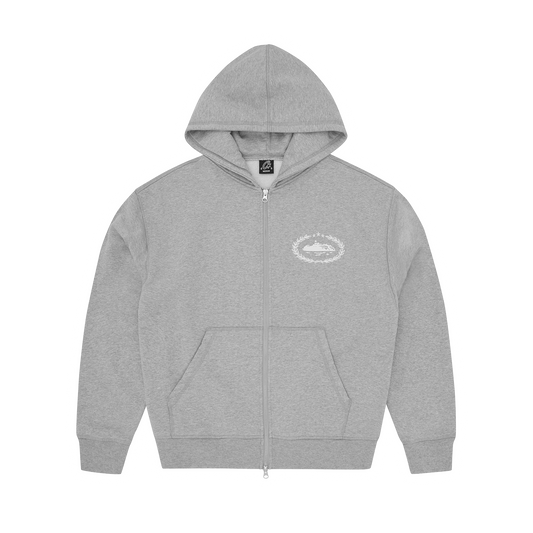Corteiz Superior Royale Zip Hoodie - Heather Grey