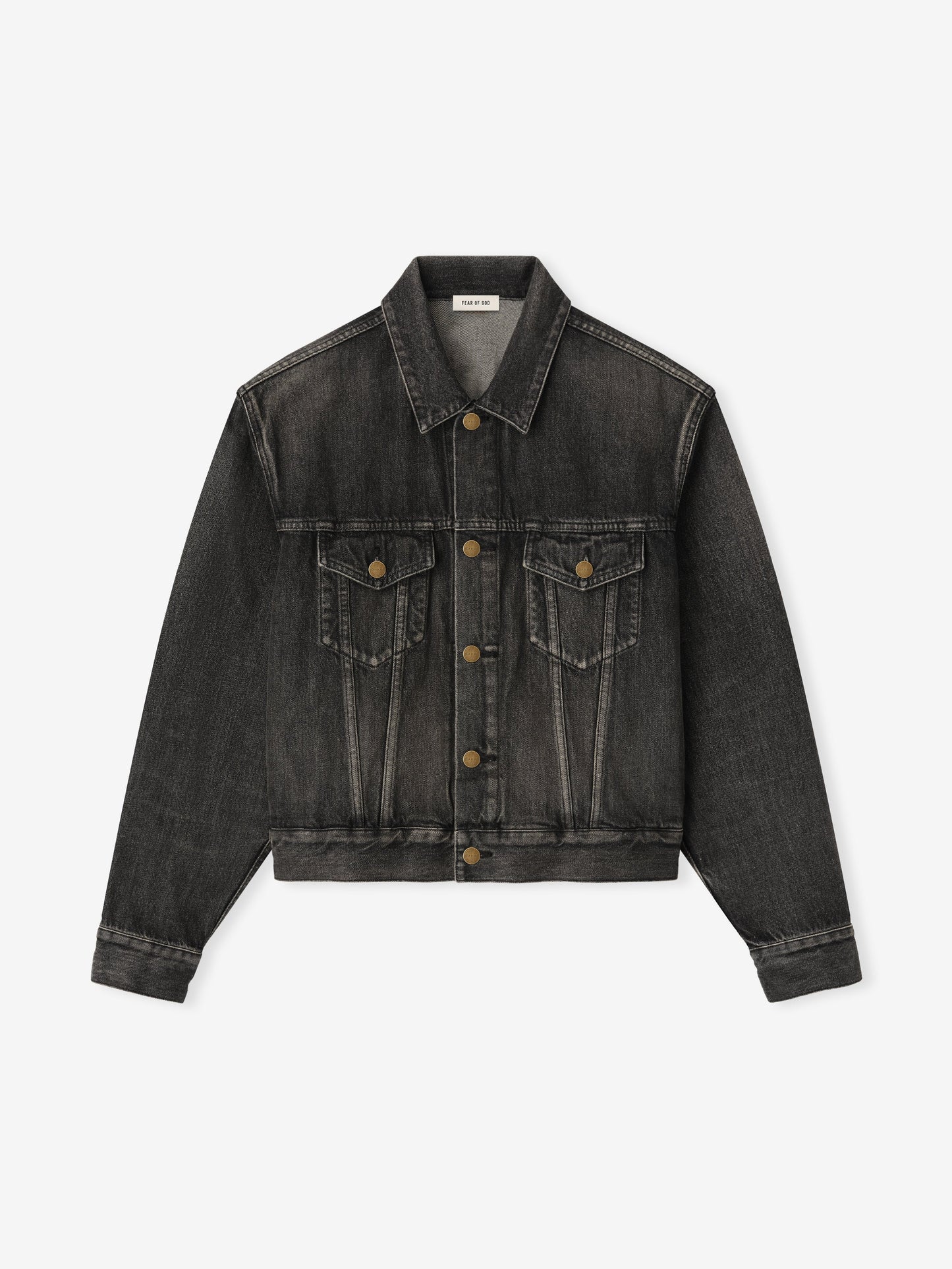Fear of God Denim Trucker Jacket – Worn Black, Men's Cropped Fit