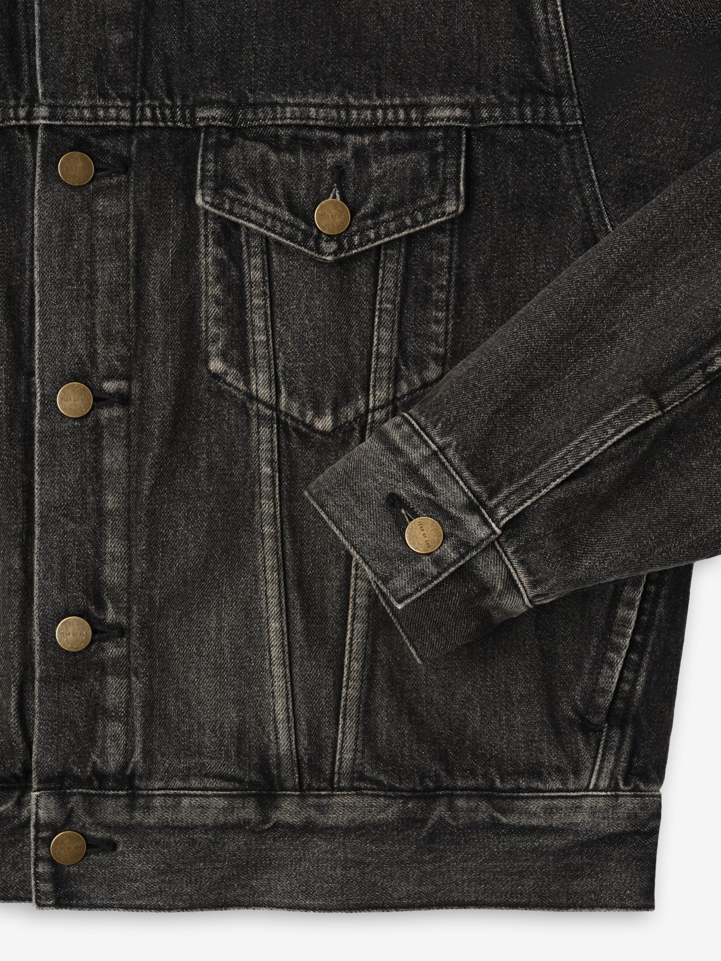 Fear of God Denim Trucker Jacket – Worn Black, Men's Cropped Fit